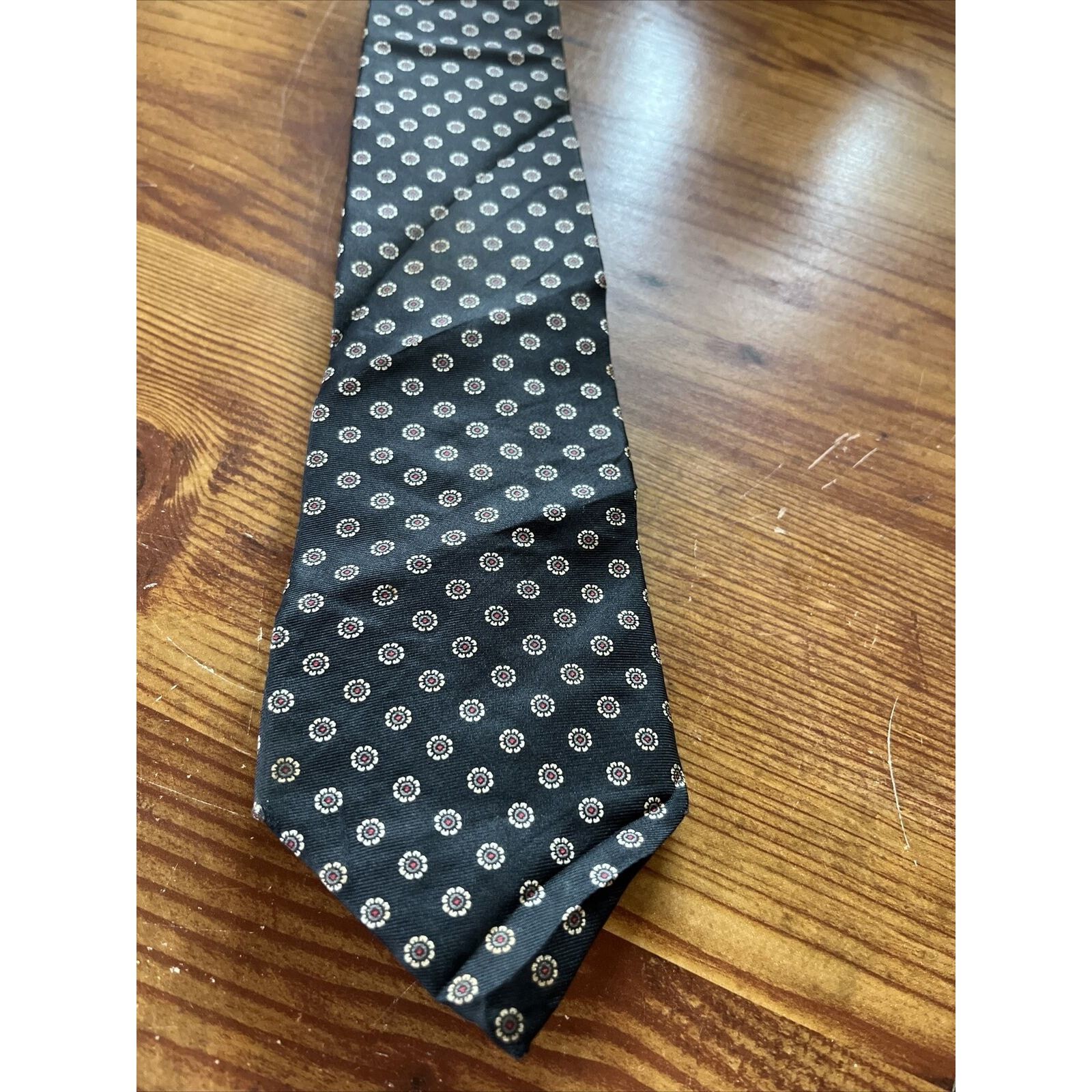 Bert Pulitzer Bert Pulitzer Vintage Men’s Navy Blue Floral Silk Tie EUC Size ONE SIZE - 2 Thumbnail
