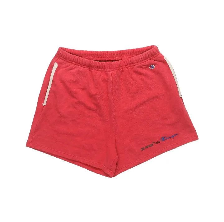 Off-White Off-White x Champion Red Logo Embroidered Shorts 0079 Size US 30 / EU 46 - 1 Thumbnail