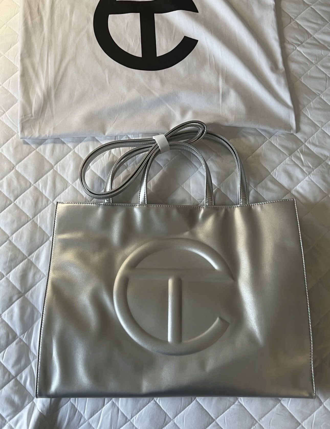 Silver Telfar Bag Grailed
