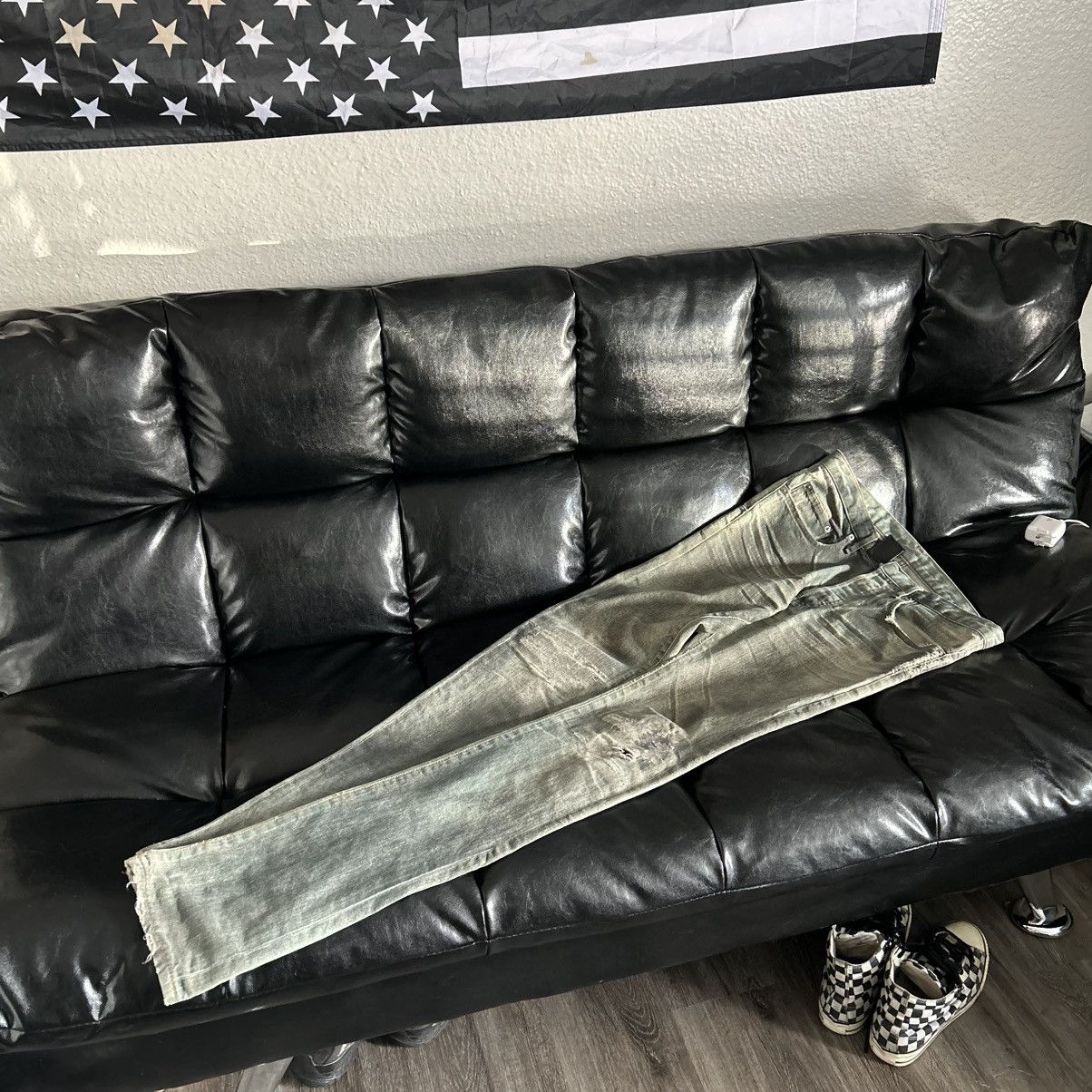 Dior 2004 “Strip” Dirty Bleu Claire Denim Size US 29 - 4 Thumbnail