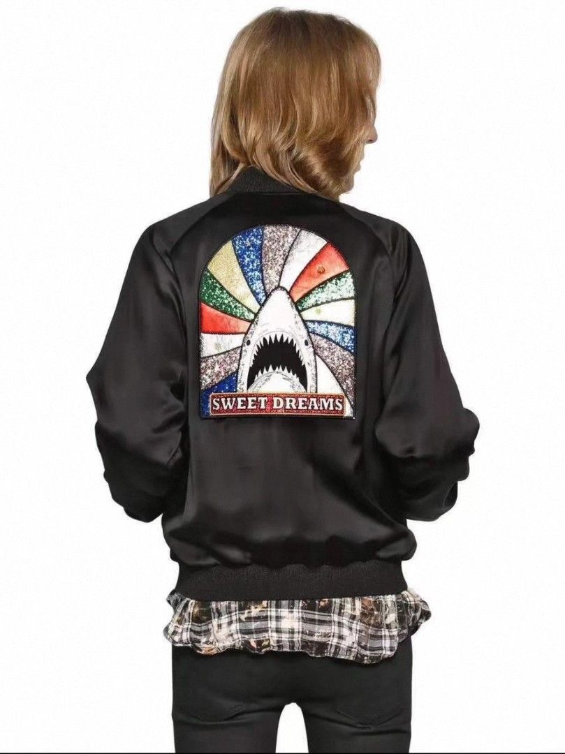 Saint Laurent Paris SS17 Saint Laurent "Sweet Dreams" Shark Bomber Jacket Size US XXS / EU 40 - 5 Thumbnail