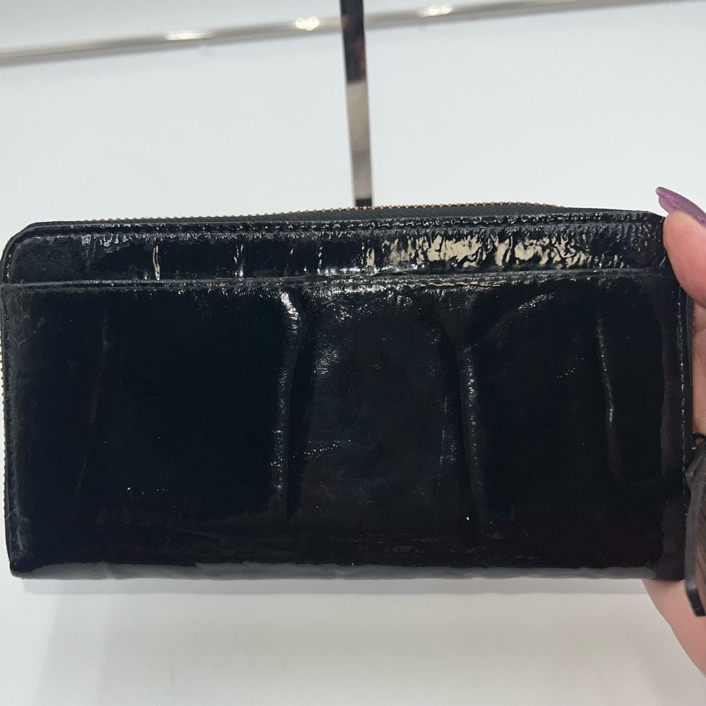 Kate Spade Kate Spade Patent Leather Long Wallet with Tan Interior Size ONE SIZE - 4 Thumbnail