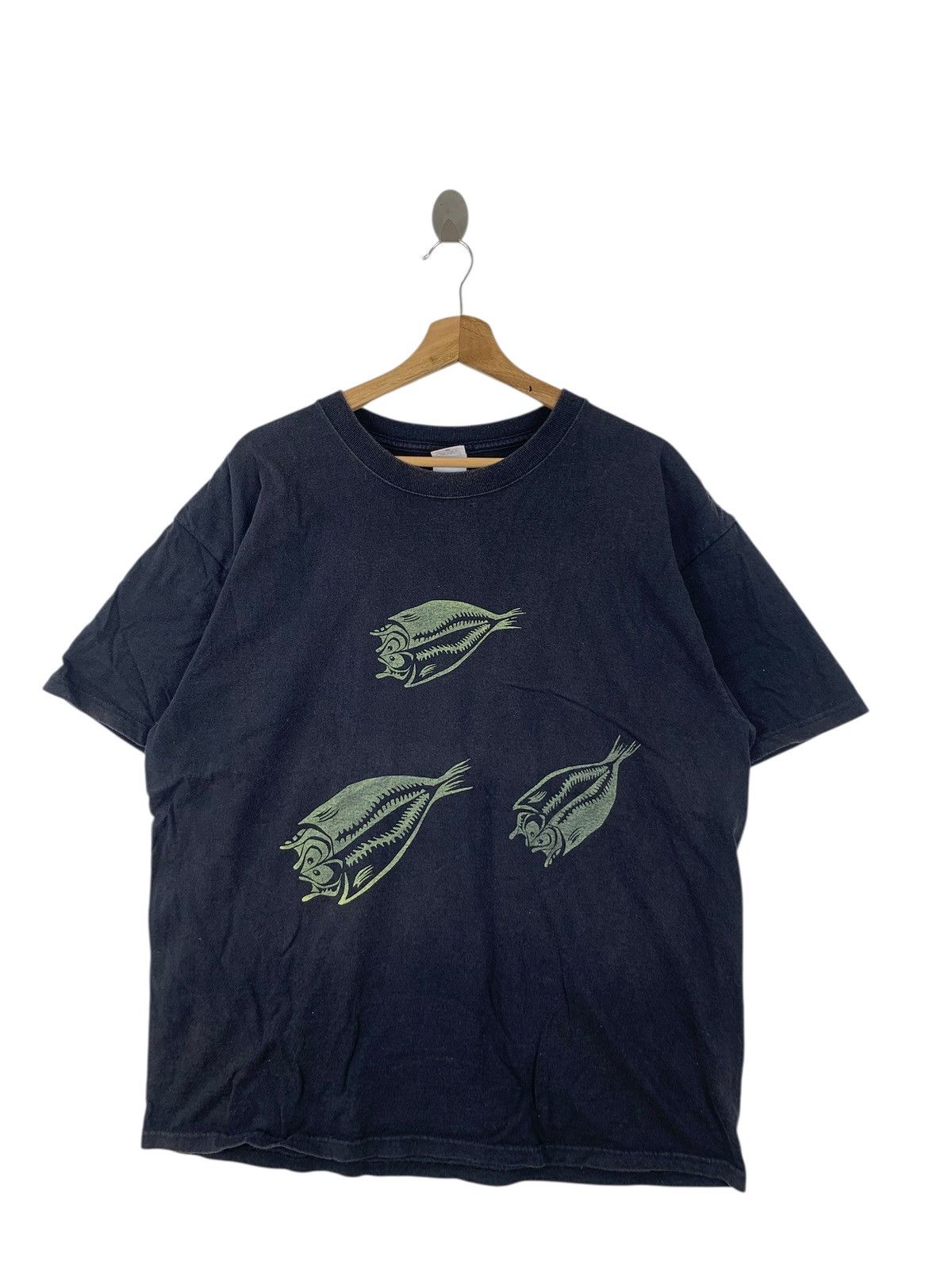 Vintage Vintage HORSE MACKEREL FILLET FISH Illustration Tee Shirt Size US XL / EU 56 / 4 - 4 Thumbnail