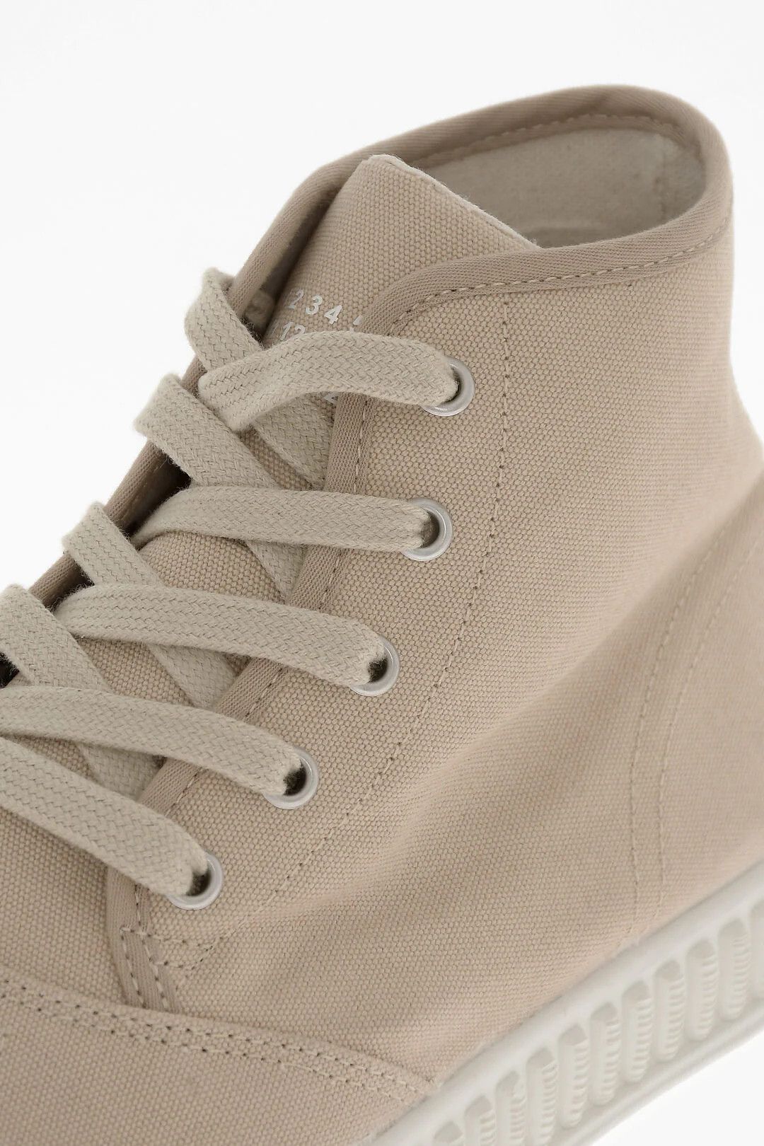 Maison Margiela og1mm0326 Hi-Top Canvas Sneakers in Beige Size US 7 / EU 40 - 4 Thumbnail