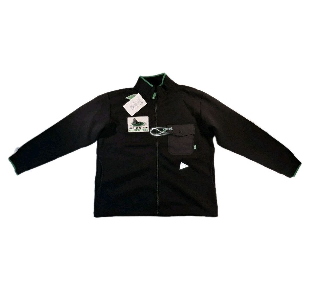 And Wander × HIDDEN Hidden NY x And Wander Track Jacket – Black / Green Trim Size US XXL / EU 58 / 5 - 1 Thumbnail