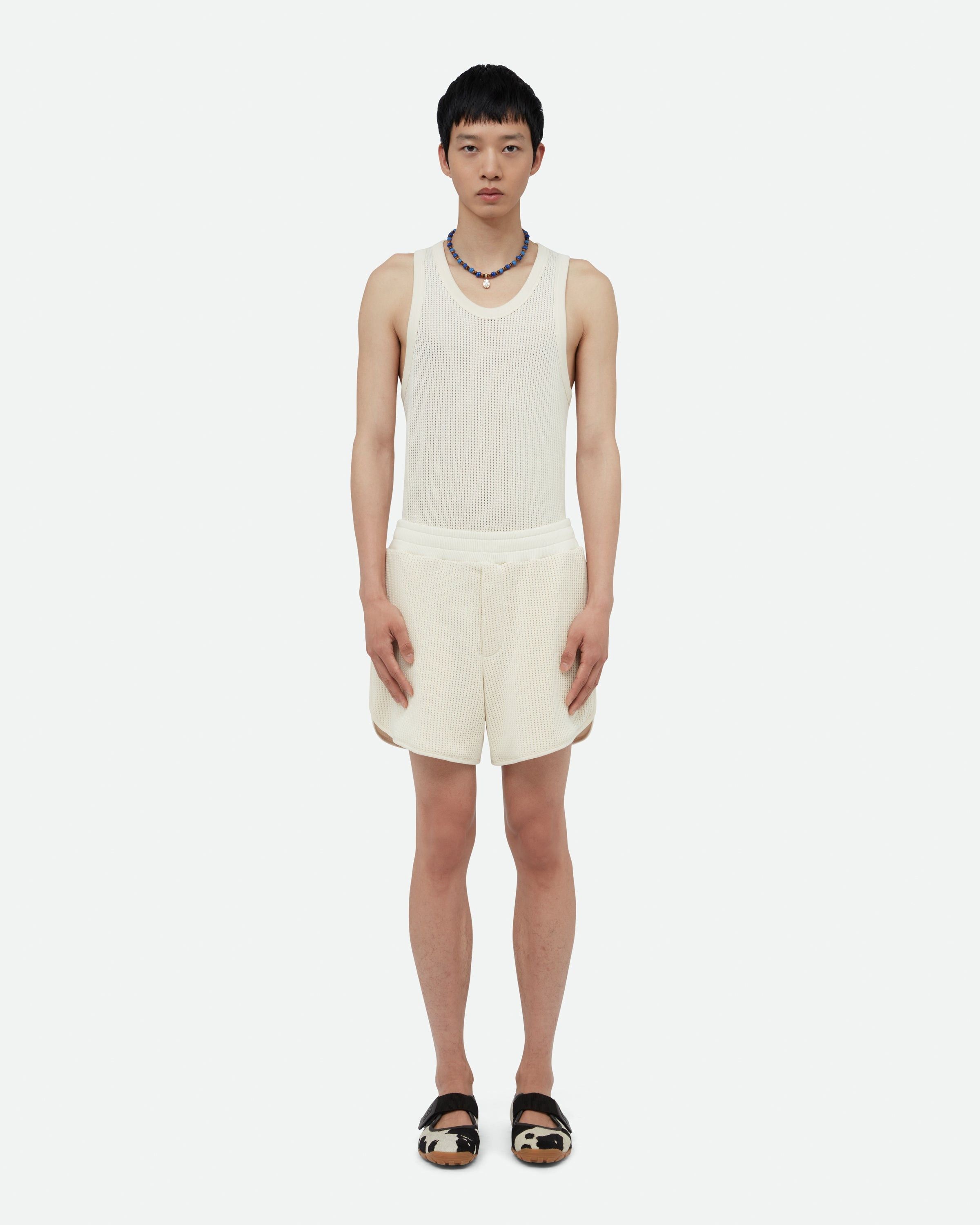 Wales Bonner o1mle0825 Song Jersey Shorts in Ivory Size US 34 / EU 50 - 2 Thumbnail