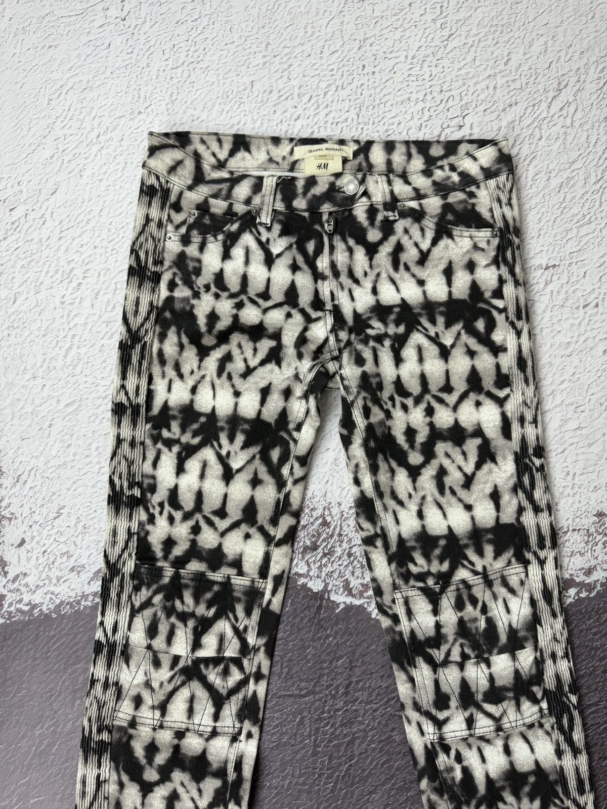 H&M Isabel Marant Pour H&M Jeans Biker Moto Pants Skinny Size 30" / US 8 / IT 44 - 6 Thumbnail