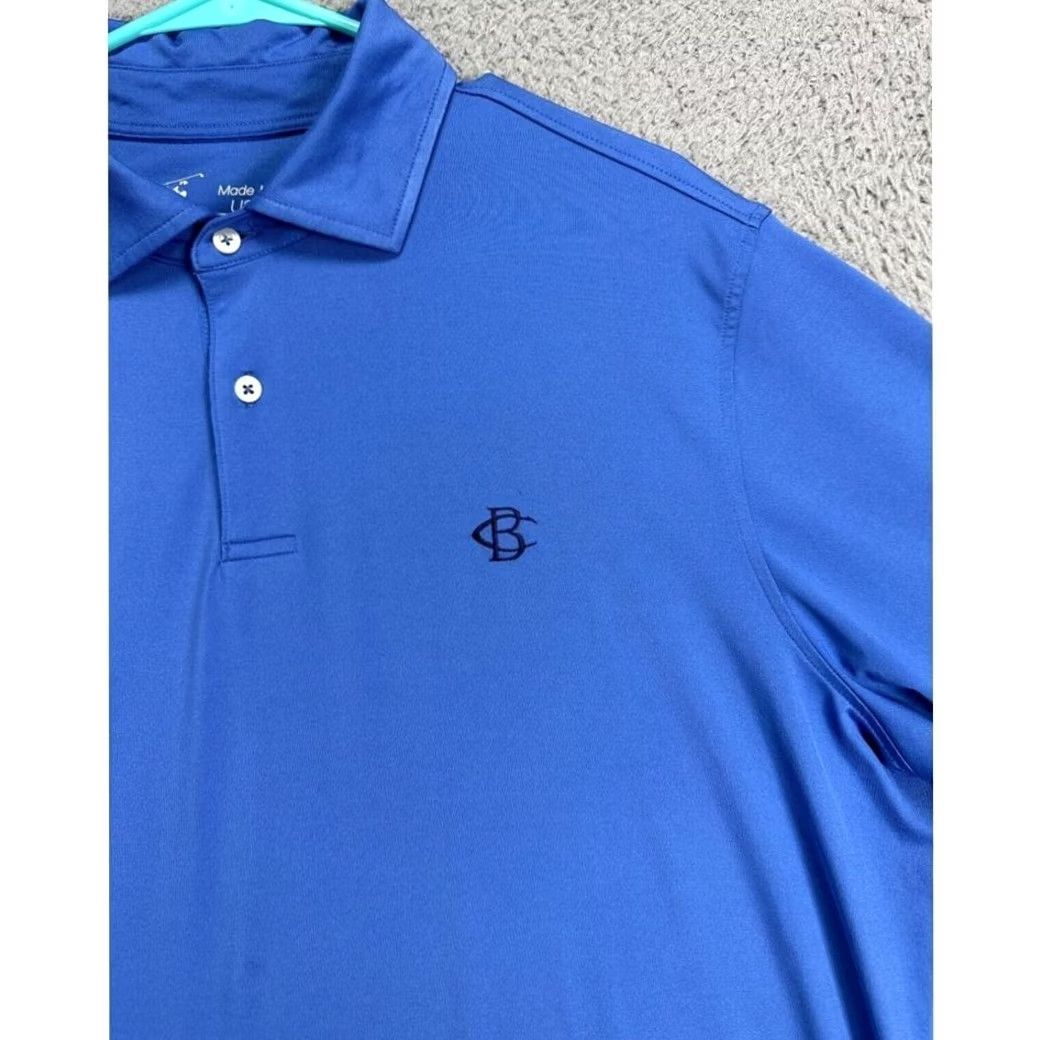 Vintage FG Tech Polo Shirt Mens Large Blue Golf Rugby Solid Short Sleeve Collared Athletic Breathable Lightweight Logo Polo Size US L / EU 52-54 / 3 - 5 Thumbnail