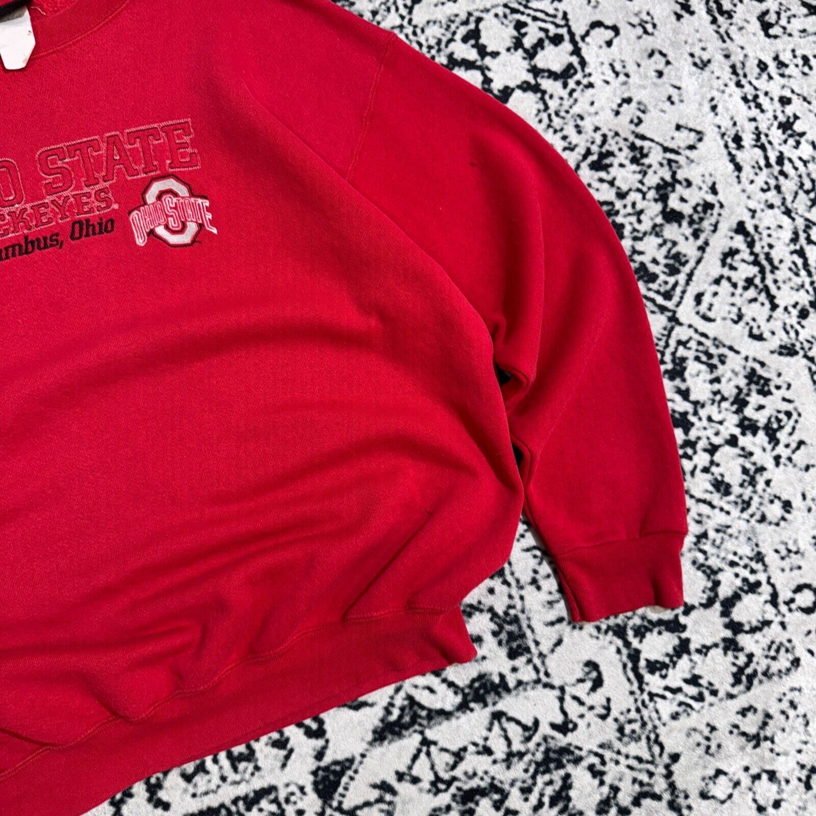Vintage Red Cotton Crewneck Size L Y2K Ohio State USA Reverse Weave Size US L / EU 52-54 / 3 - 5 Thumbnail