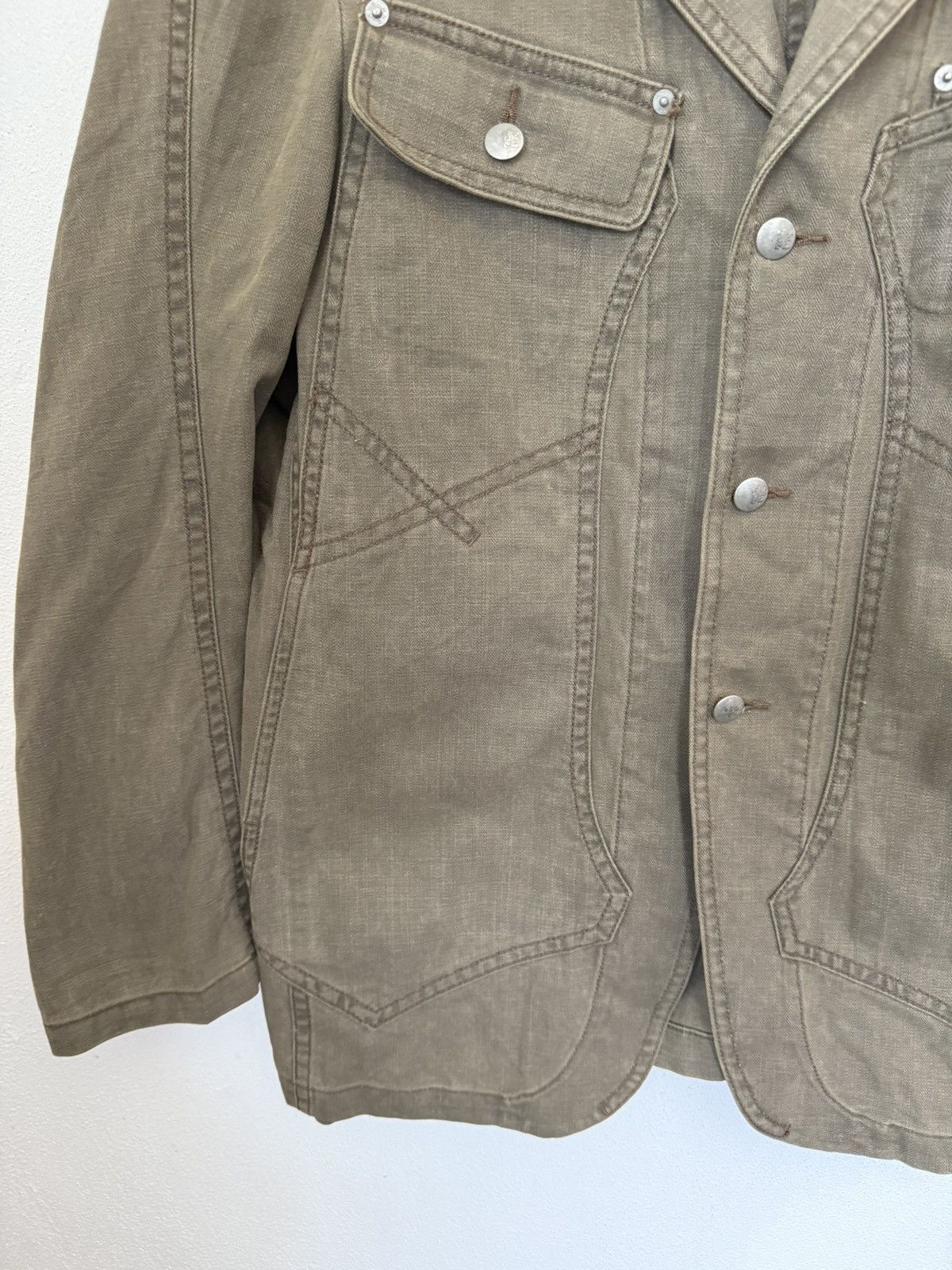 R.Newbold R.Newbold Casual Jacket Multi Design Pocket Herrigbone Size US XL / EU 56 / 4 - 4 Thumbnail