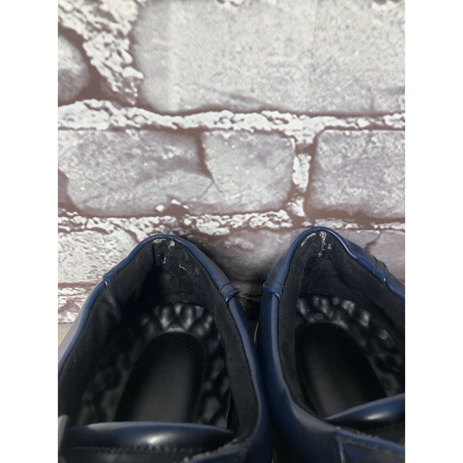Karl Lagerfeld KARL LAGERFELD Navy Blue Patent Leather Lace Up Sneakers Sho Size US 9 / EU 42 - 12 Thumbnail