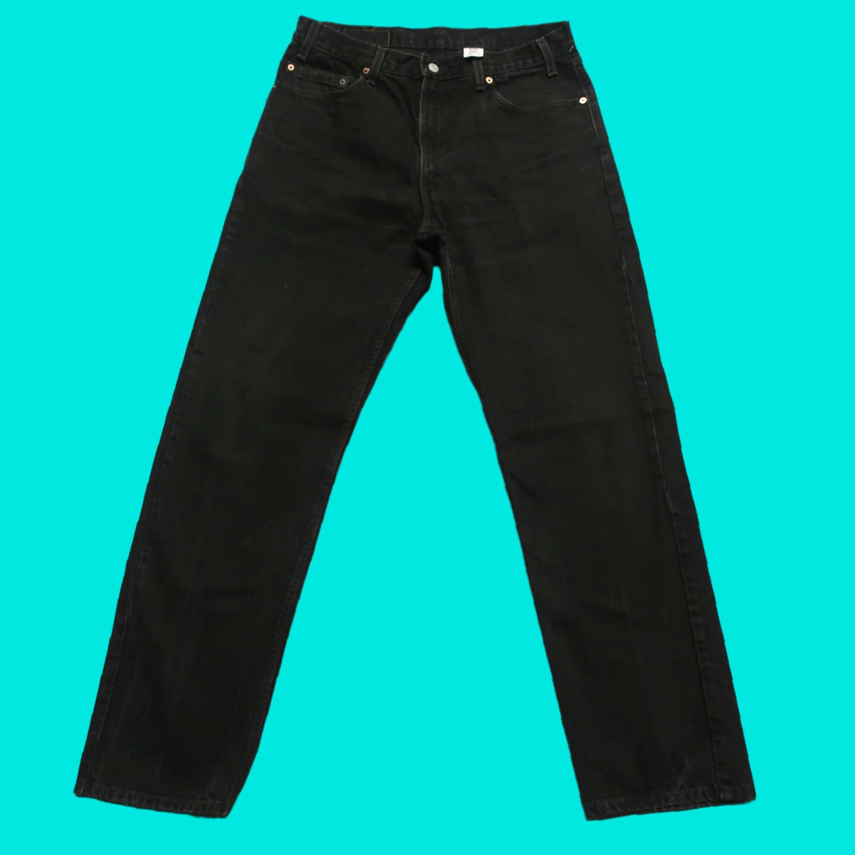 Levi's VINTAGE Levis 505 Denim Jeans Men Black 33 32 1/2 80s 03 Slim Straight Zip Levis 505 Jeans Mens Black Size 33 Size US 33 - 1 Thumbnail