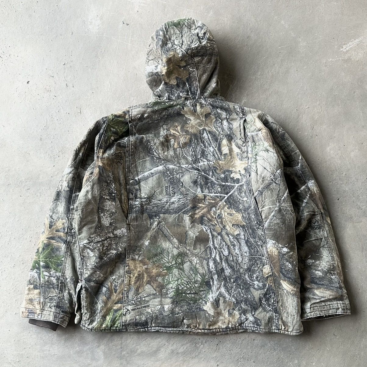 Realtree Crazy Vintage Y2K Carhartt Style Realtree Camo Hooded Zip Up Size US XL / EU 56 / 4 - 4 Thumbnail