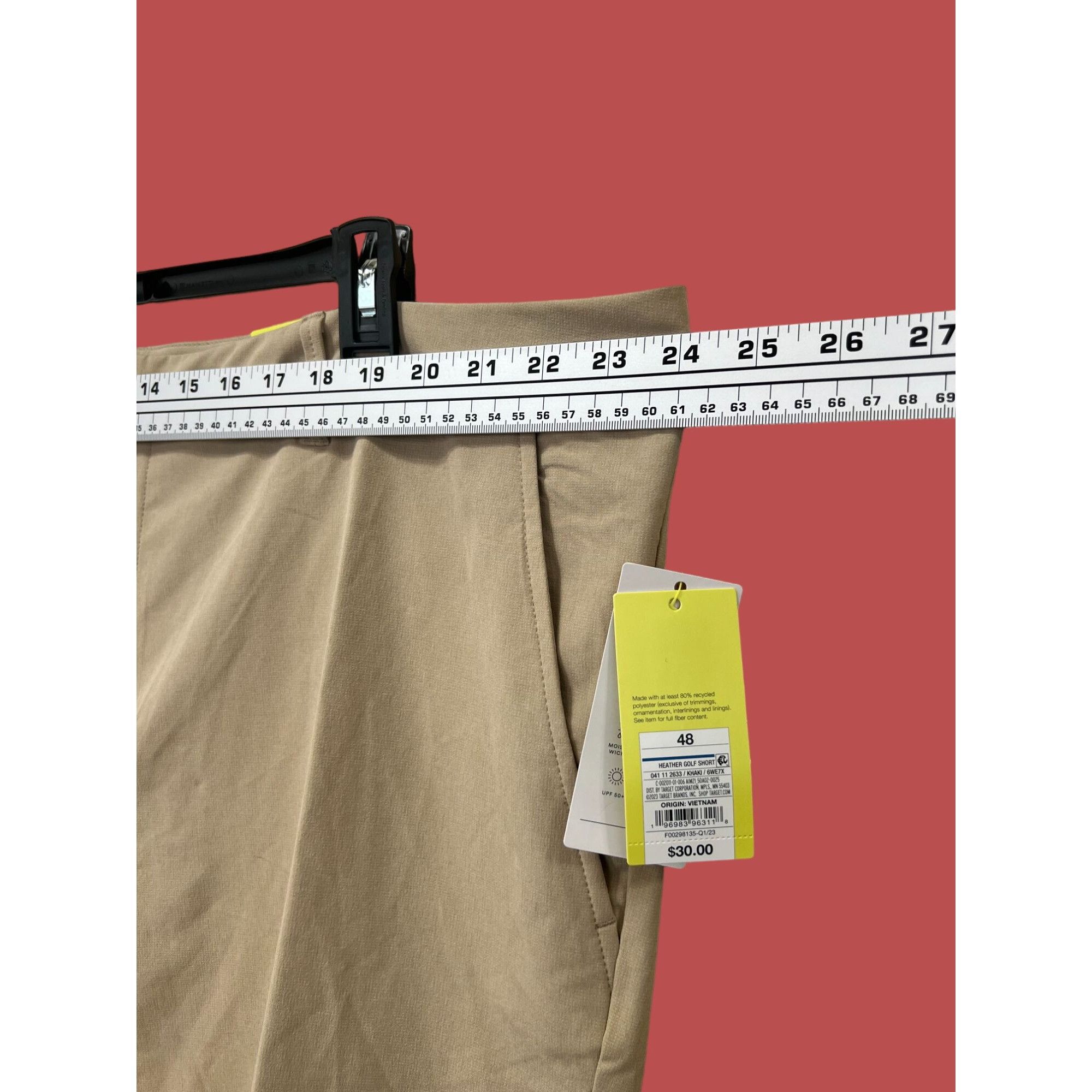 Other All In Motion - Men's Golf Shorts - 8 in inseam - Beige - 48 Size US 44 / EU 60 - 5 Thumbnail