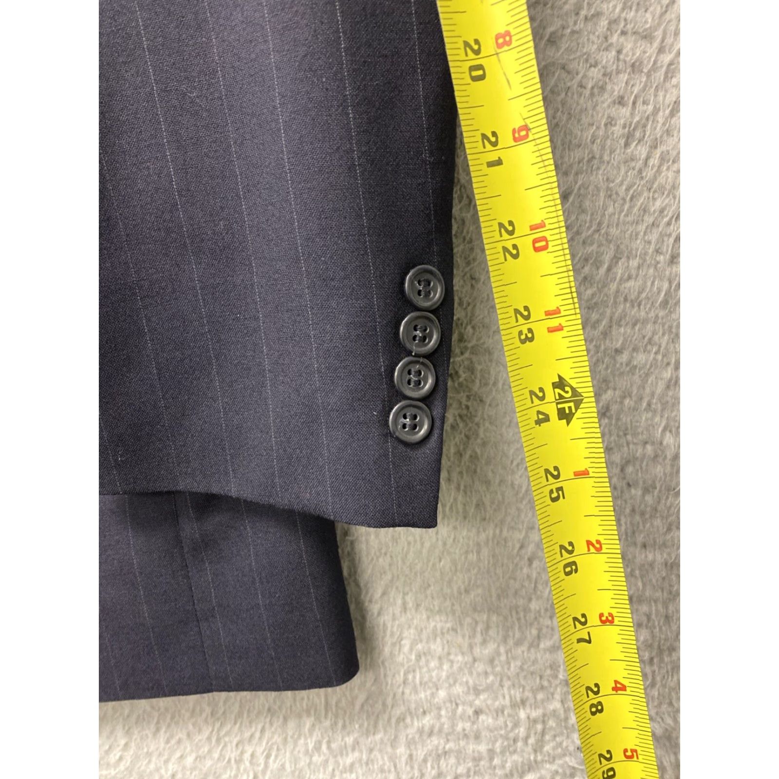 Jos. A. Bank VINTAGE Jos. A. Bank Men's Suit 42R Wool Navy Stripes 2-Piece Tailored Business Blazer Pants Size 42R - 7 Thumbnail