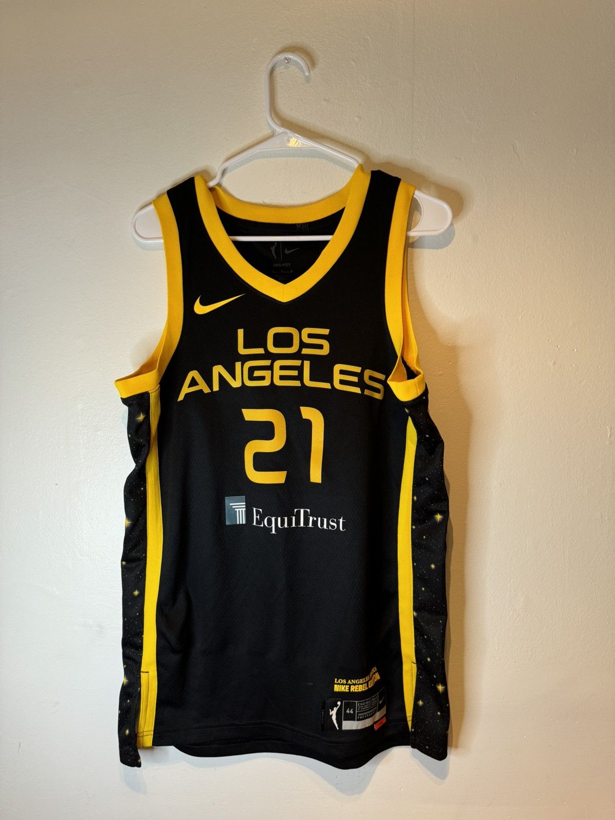 Nike Mens Medium Nike Los Angeles Sparks Black WNBA Rebel Jersey Size US M / EU 48-50 / 2 - 1 Thumbnail
