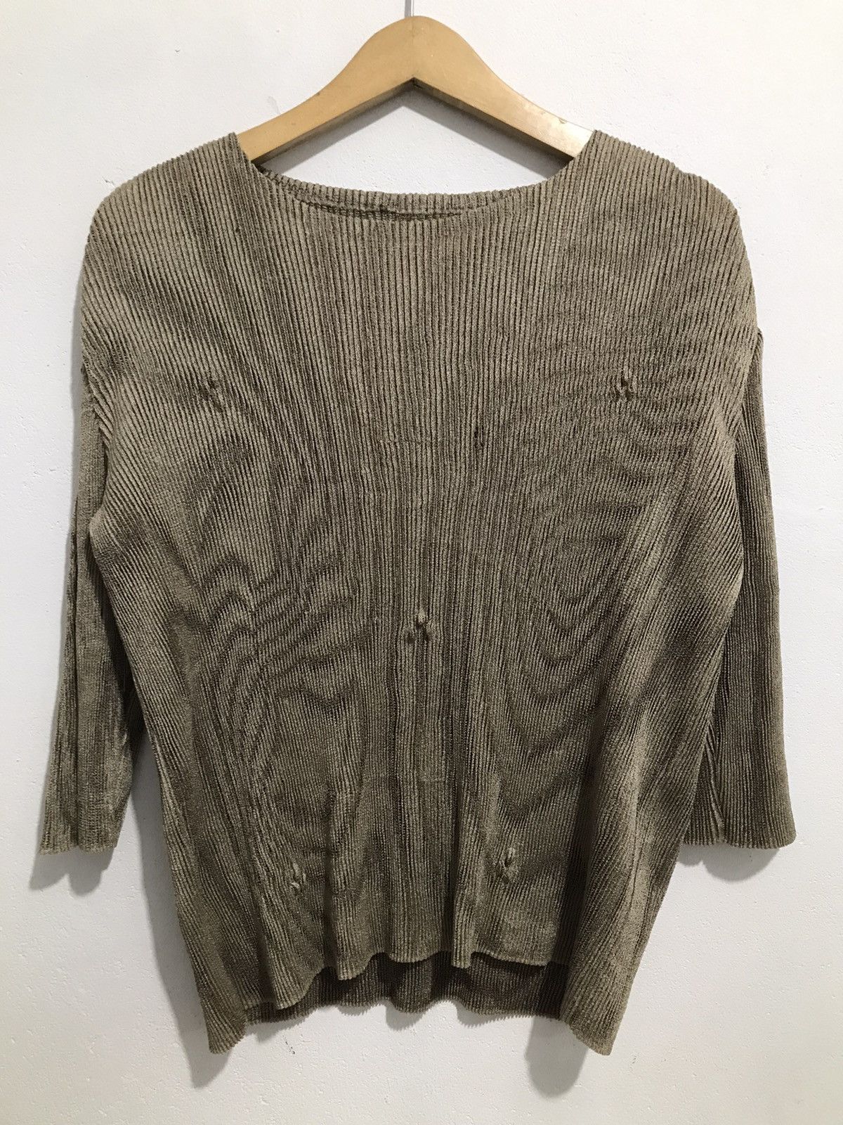 image of Issey Miyake x Yohji Yamamoto Japanese Caslay Pleated Knitted, Men's (Size Medium)