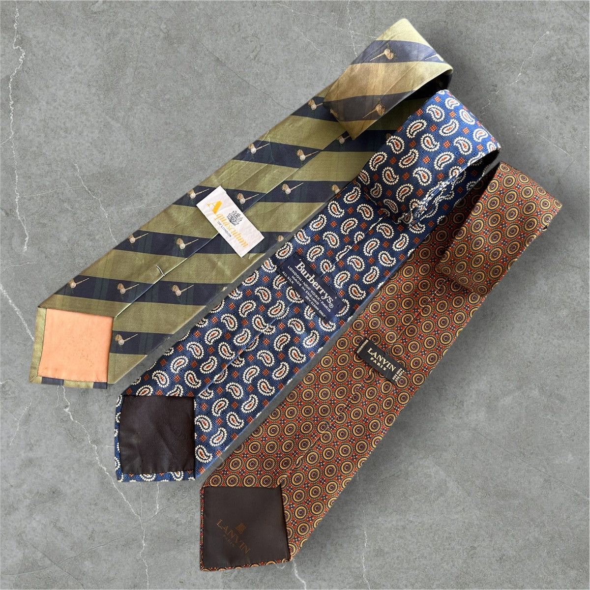 Burberry Lot of 3 LUXURY DESIGNERS Silk Neckties IV Size ONE SIZE - 1 Thumbnail