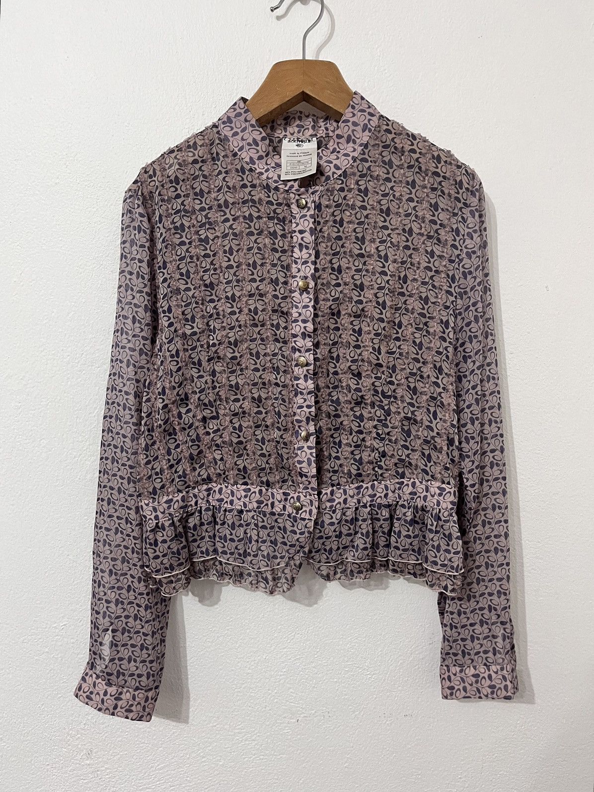 Chanel Vintage 90s Chanel Rayon silk shirt Size XS / US 0-2 / IT 36-38 - 1 Thumbnail