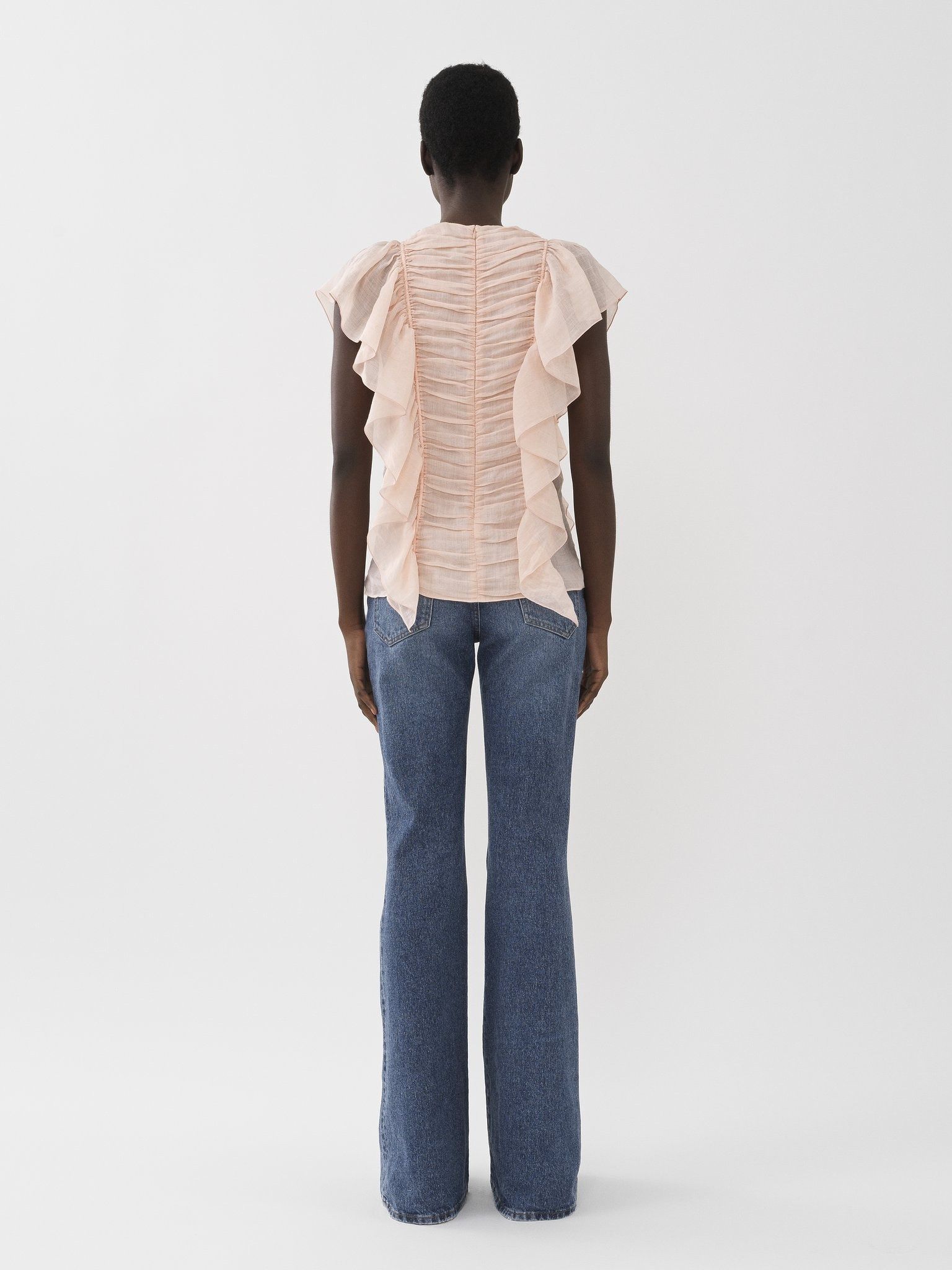 Chloe o1y0825 Short Sleeves Blouse in Pink Size M / US 6-8 / IT 42-44 - 7 Thumbnail