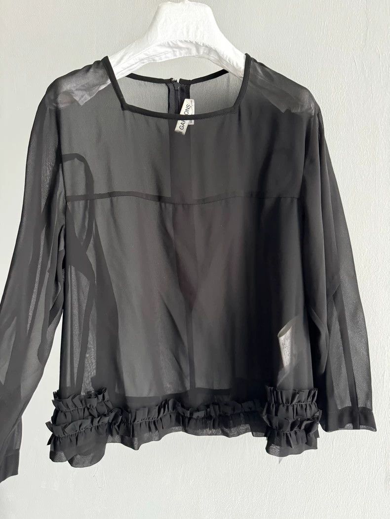 Comme des Garcons Comme Des Garcons Square neck tulle see-through top Size S / US 4 / IT 40 - 2 Thumbnail