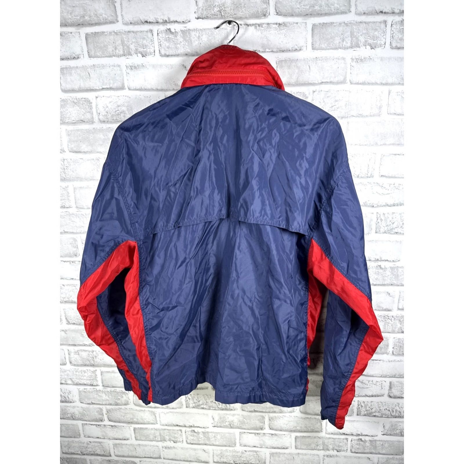 Nike VTG 1980’s Nike Hooded Windbreaker Track Jacket Full Zip Blue Tag Nylon Mens M Size US M / EU 48-50 / 2 - 8 Thumbnail