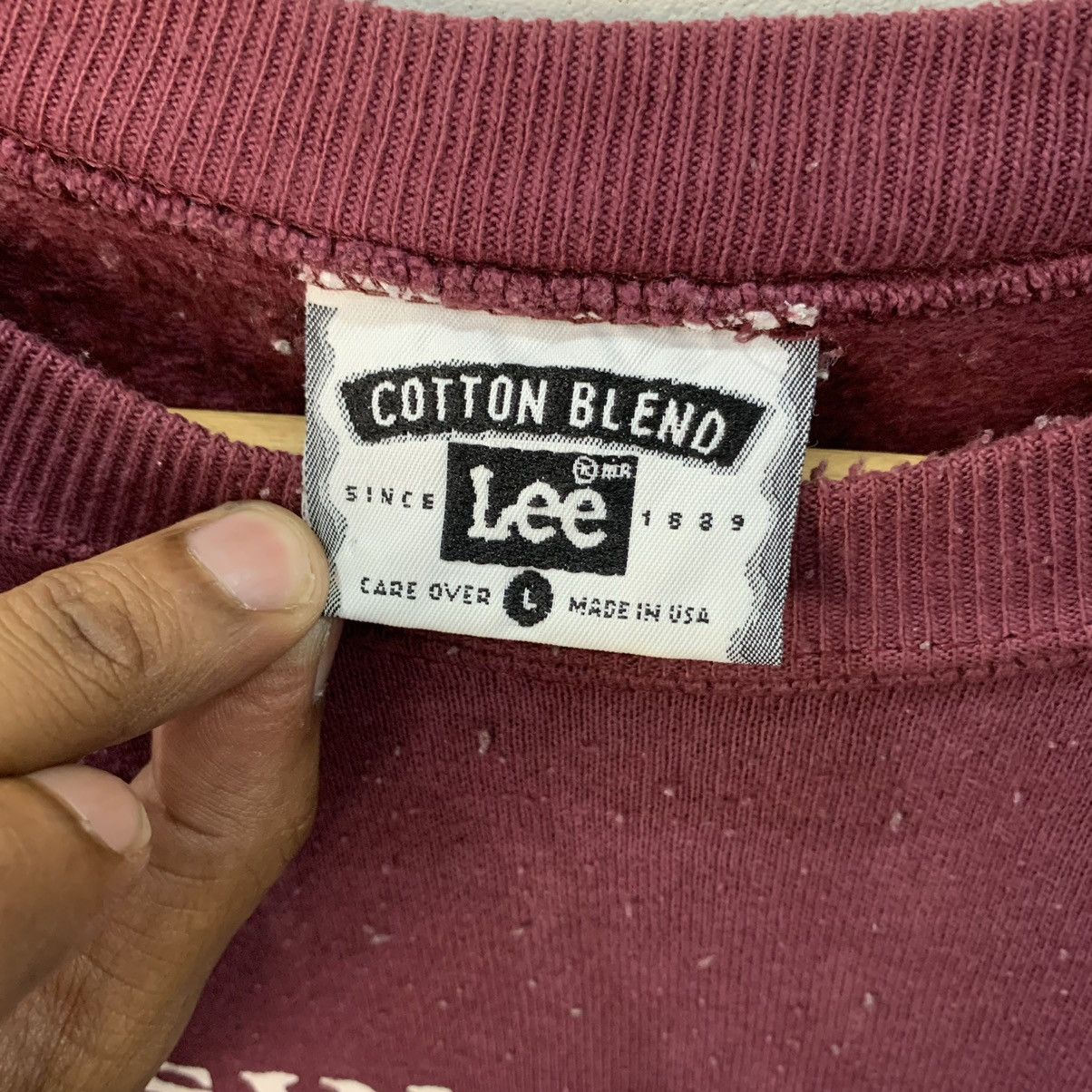 Vintage Maroon lee sweatshirt Pullover Medium Size