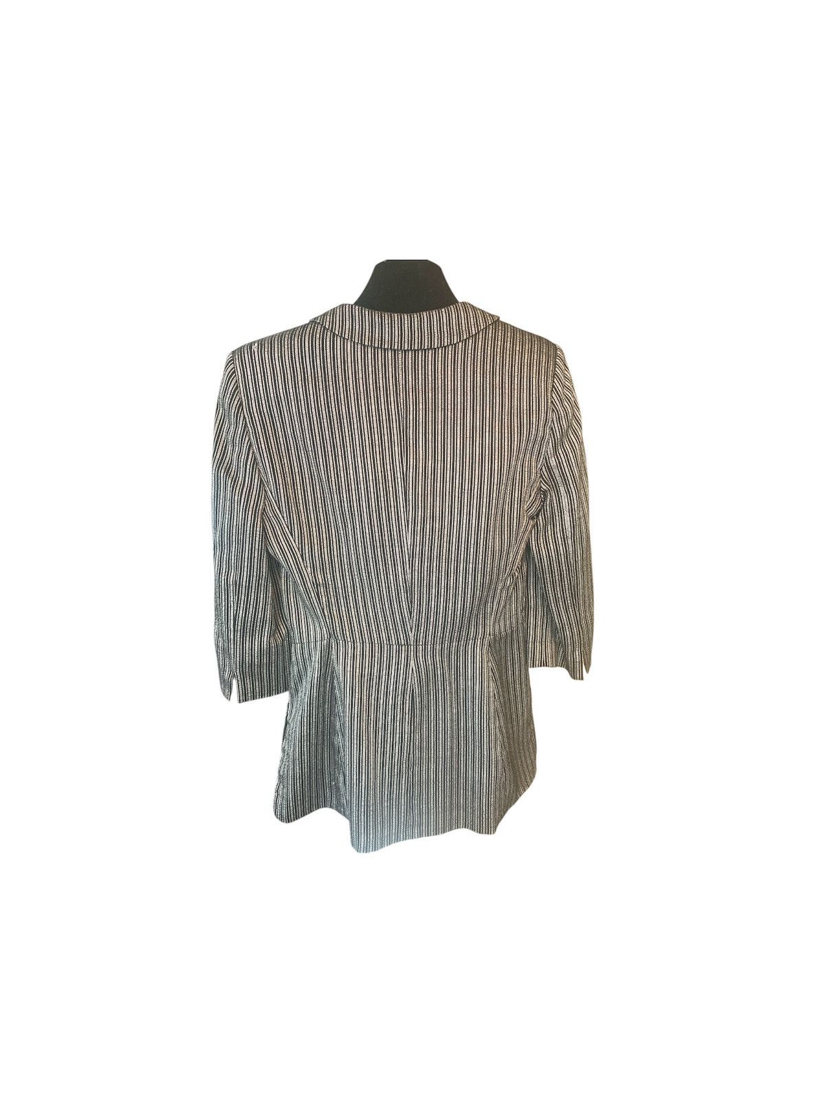 Armani Collezioni Armani Collezioni Black / Silver Blazer Size S / US 4 / IT 40 - 4 Thumbnail