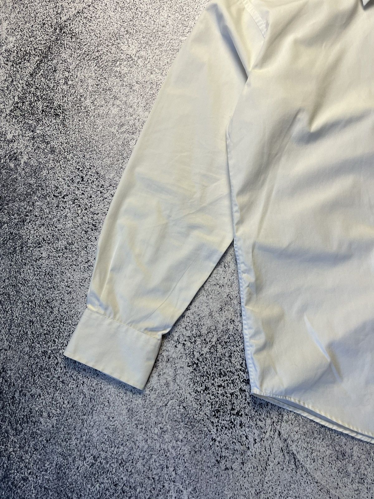 Yves Saint Laurent Shirt Yves Saint Lauren Vintage Mini Logo Button Up White Size US M / EU 48-50 / 2 - 10 Thumbnail