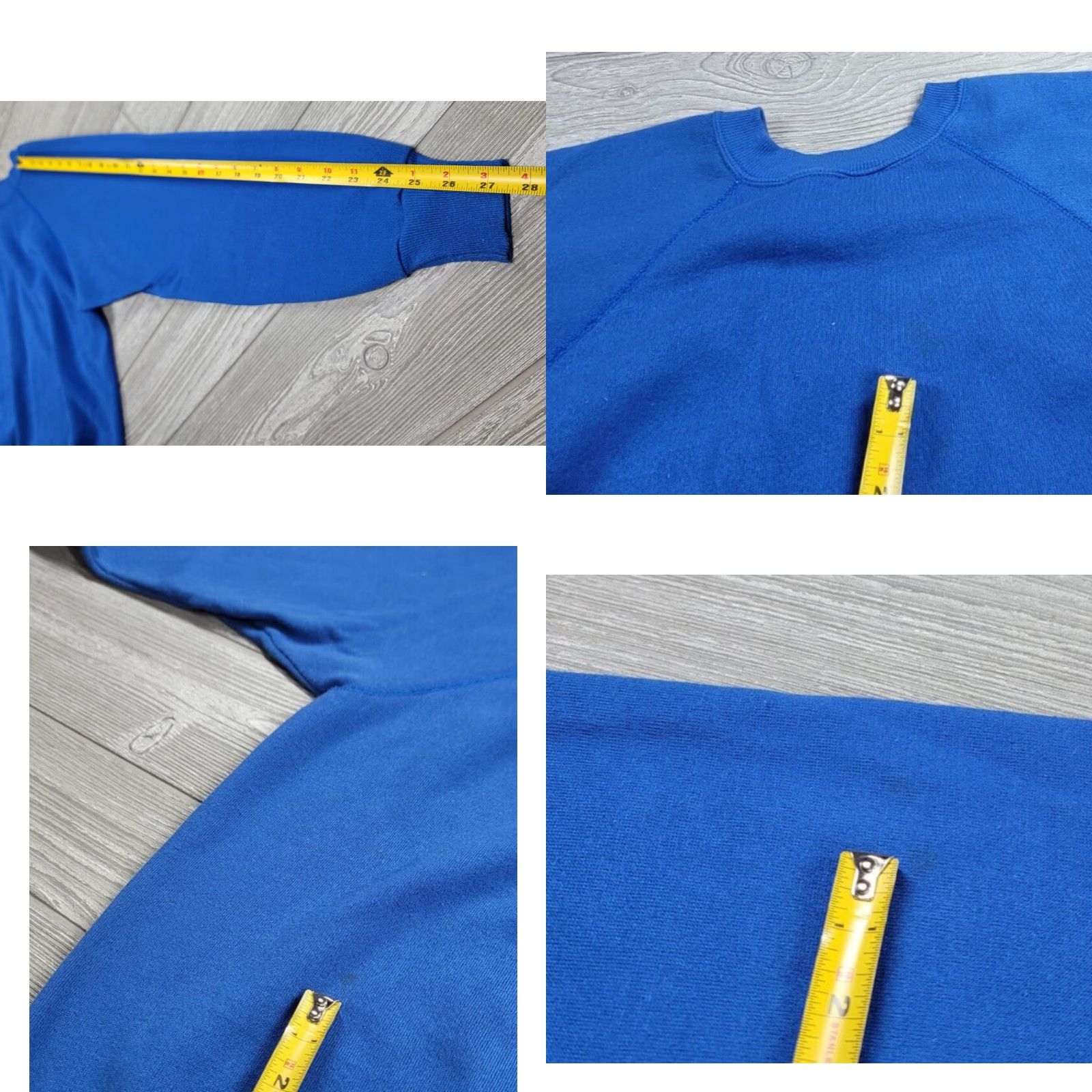 Vintage PANNILL Sweatshirt VTG USA MADE Raglan Sleeve Crew Neck Long Sleeve Size L UNISEX Blue Cotton Polyester Fleece USA Theme Men/Adult Size US L / EU 52-54 / 3 - 8 Thumbnail