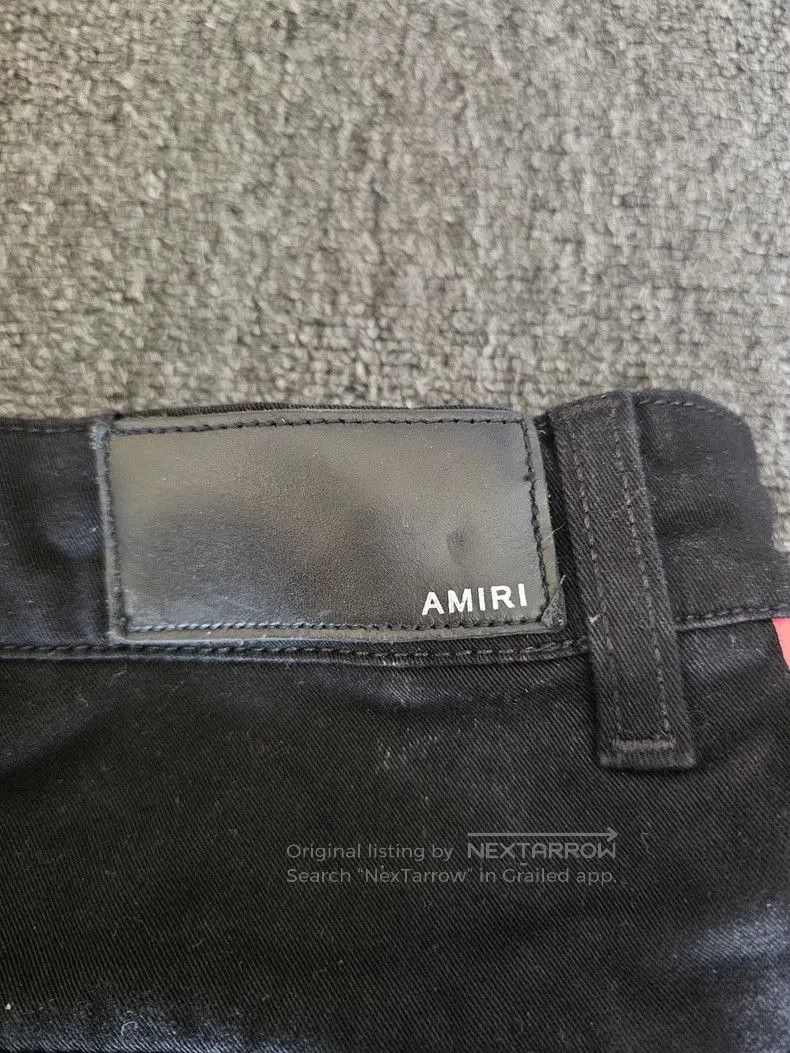 Amiri Amiri Black Jeans with Red Stripes. Size US 31 - 5 Thumbnail