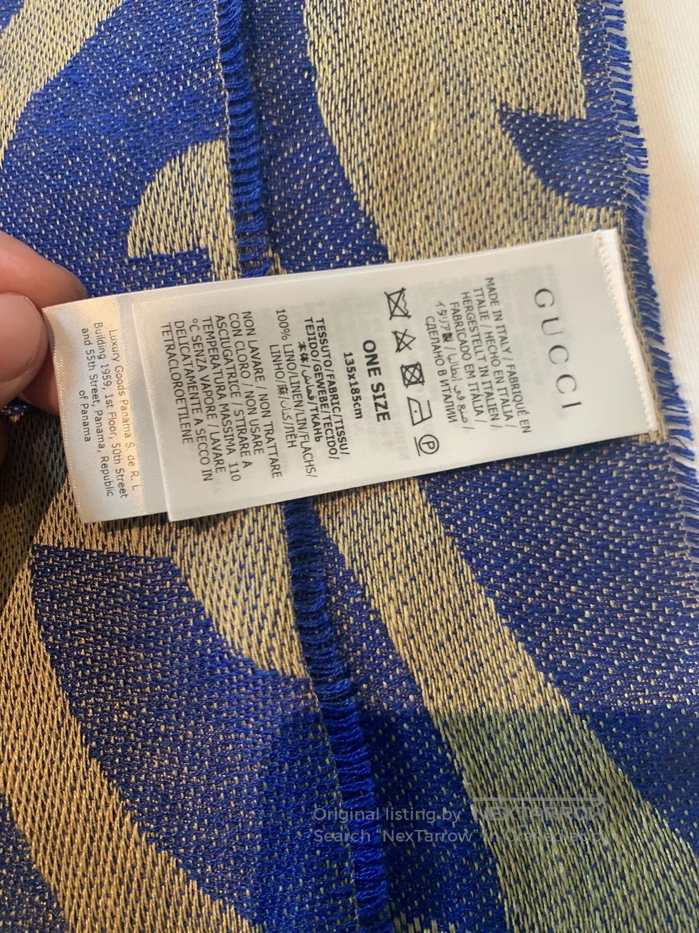 Gucci Guicci Embroidered blanket blanket| Size ONE SIZE - 3 Thumbnail
