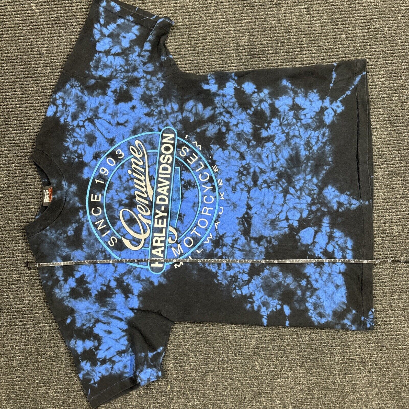 Harley Davidson Harley Davidson Shirt Tie Dye Blue Seattle Single Stitch Size US L / EU 52-54 / 3 - 9 Thumbnail
