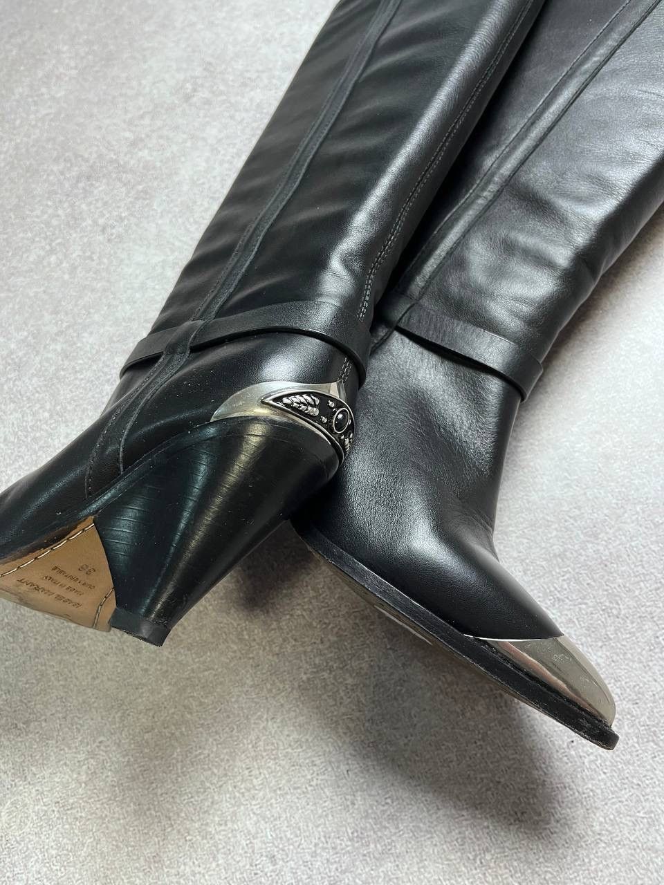 Isabel Marant NWT ISABEL MARANT ETOILE STEEL TOE GENUINE LEATHER BOOTS Size US 6 / IT 36 - 10 Thumbnail