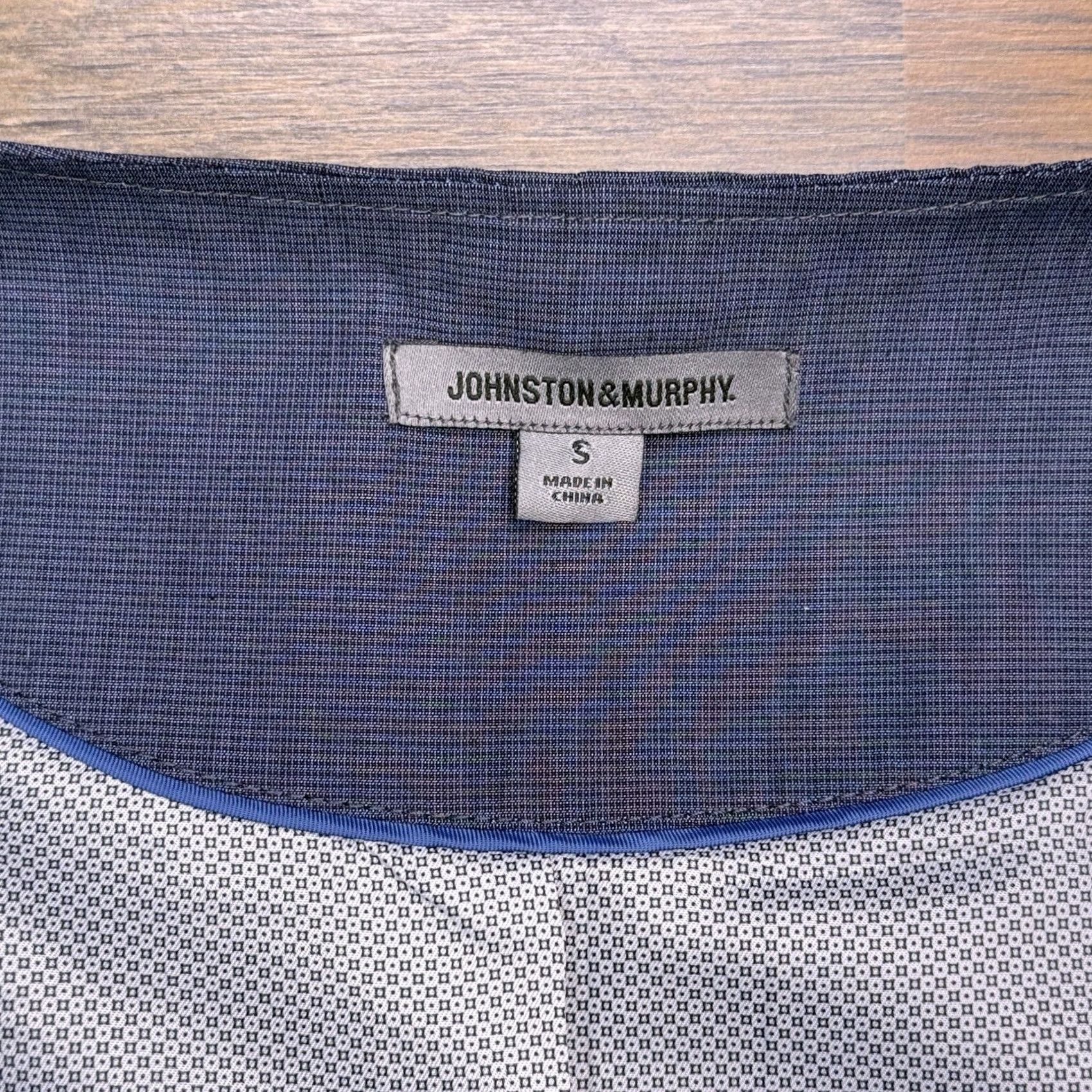 Johnston & Murphy Johnston & Murphy Vest Mens Small Blue Lapel Suit Vest Size 36R - 4 Thumbnail
