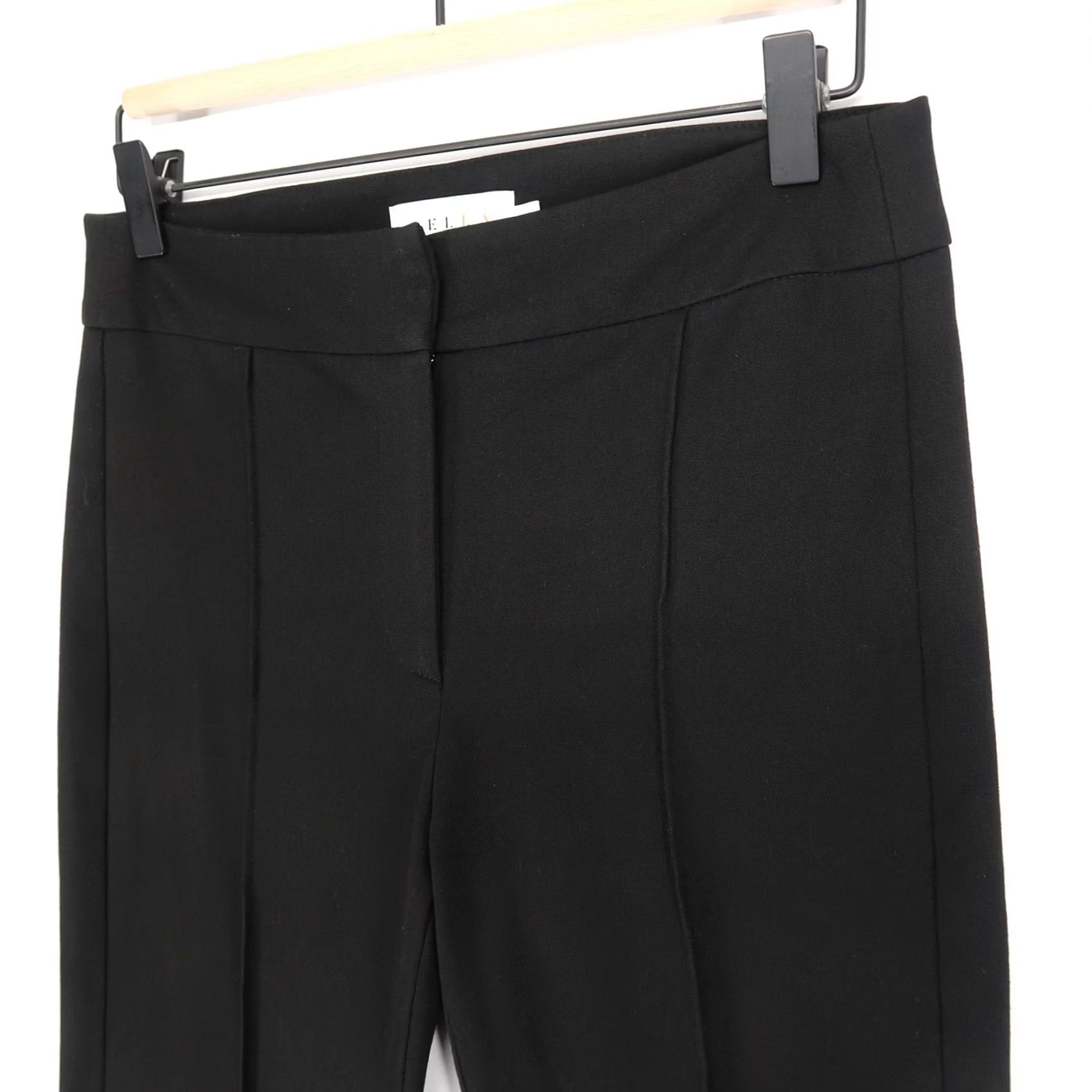 Vintage AELLA Pants Womens 2 Black Flare Stretch Polyester Spandex Viscose Dress Pants Size 26" / US 2 / IT 38 - 4 Thumbnail