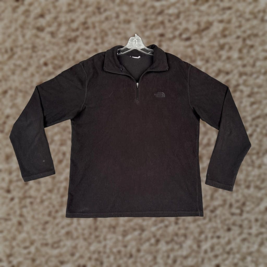 The North Face The North Face Fleece Pullover Mens Large Black Quarter Zip Lightweight Top Shirt Size US S / EU 44-46 / 1 - 1 Thumbnail