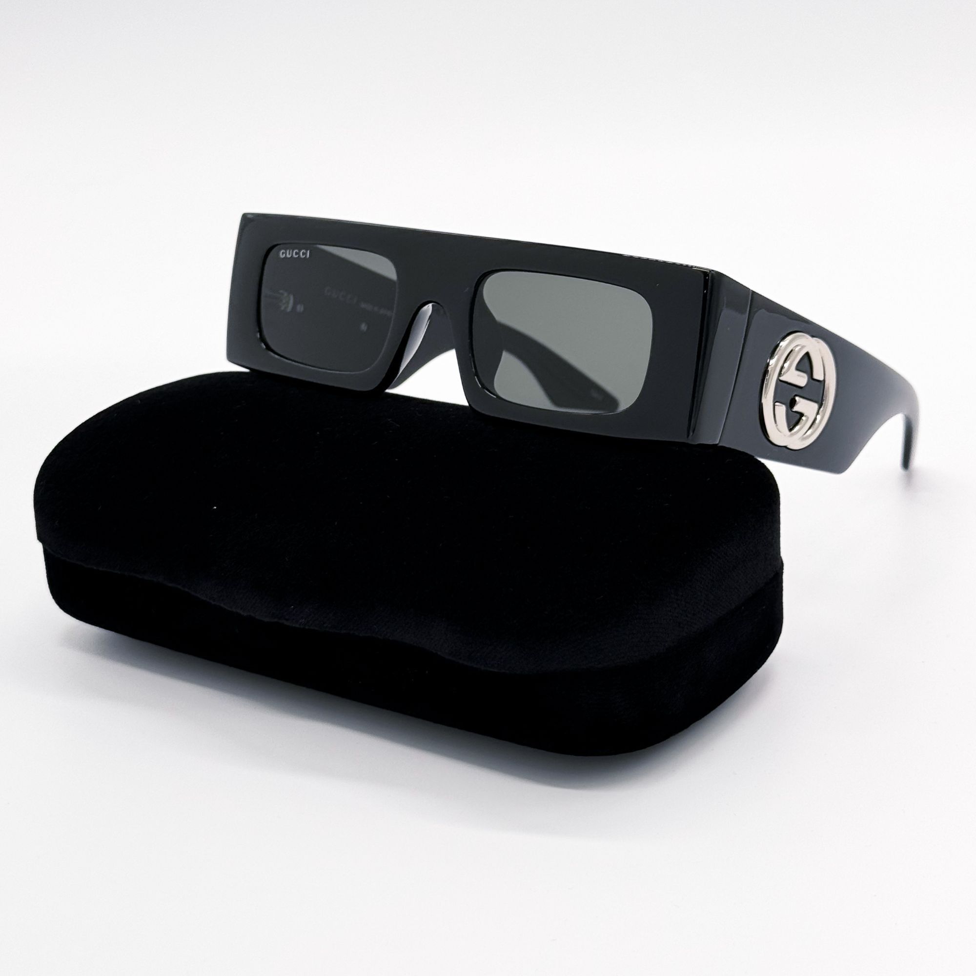 Gucci NEW GUCCI GG1646S 001 SQUARE BLACK GREY WOMEN SUNGLASSES GUC Size ONE SIZE - 2 Thumbnail