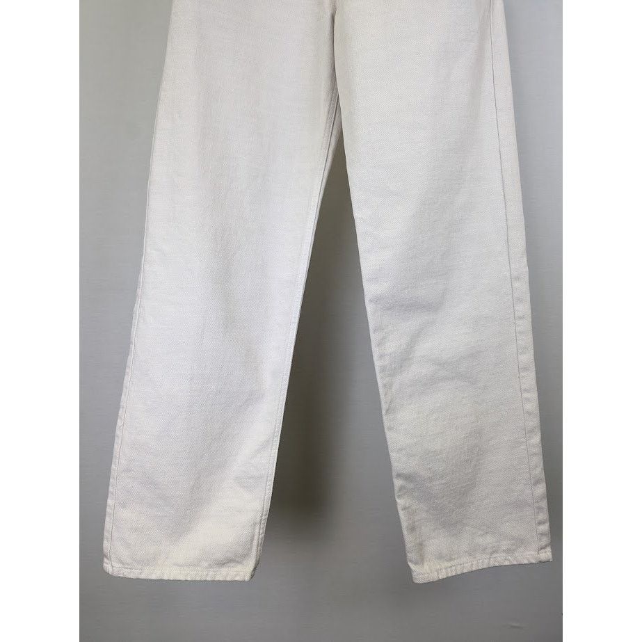 Balenciaga o1rshd1 Loose Fit Jeans White Denim in Cream Size US 26 / EU 42 - 4 Thumbnail