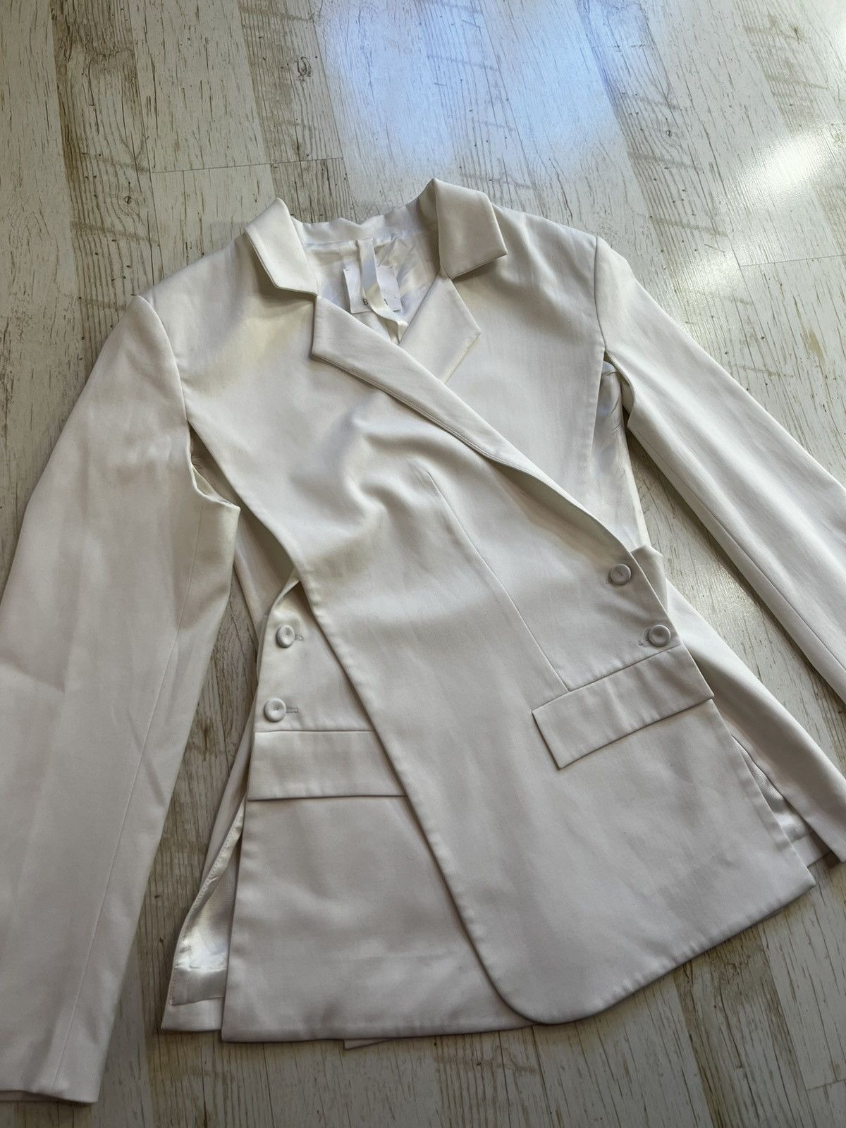 Bevza BEVZA Crossed Asymmetric Jacket White Size S Size S / US 4 / IT 40 - 7 Thumbnail