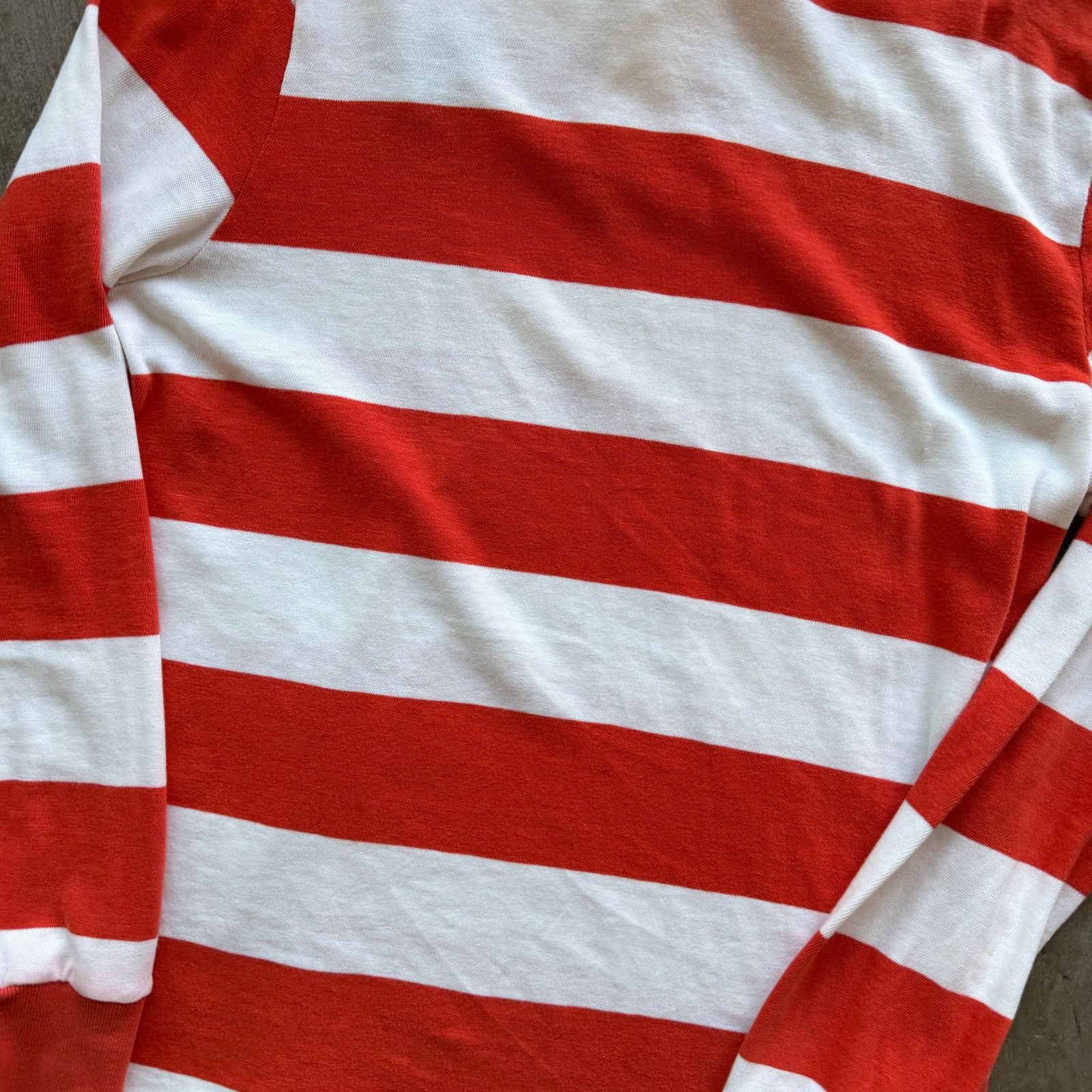Polo Ralph Lauren Polo Ralph Lauren Orange Striped Rugby L/S Size US L / EU 52-54 / 3 - 4 Thumbnail
