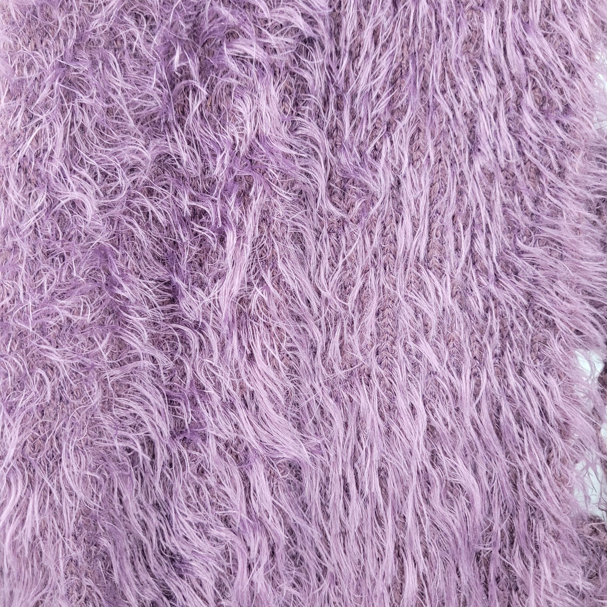 Vintage Eyelash Purple Crochet Tunic Cardigan Coatigan M Chic A-line Size M / US 6-8 / IT 42-44 - 6 Thumbnail