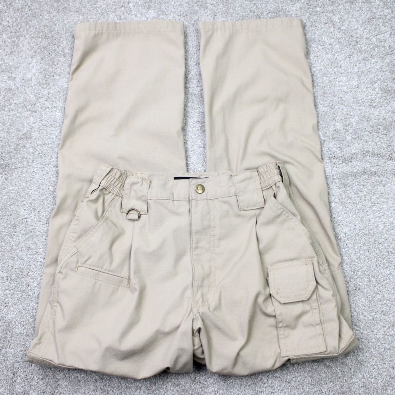 Vintage 5.11 Tactical Pants Mens 30x30 Beige Taclite Pro Tactical Cargo Pocket Stretch Pants Size US 30 / EU 46 - 2 Thumbnail