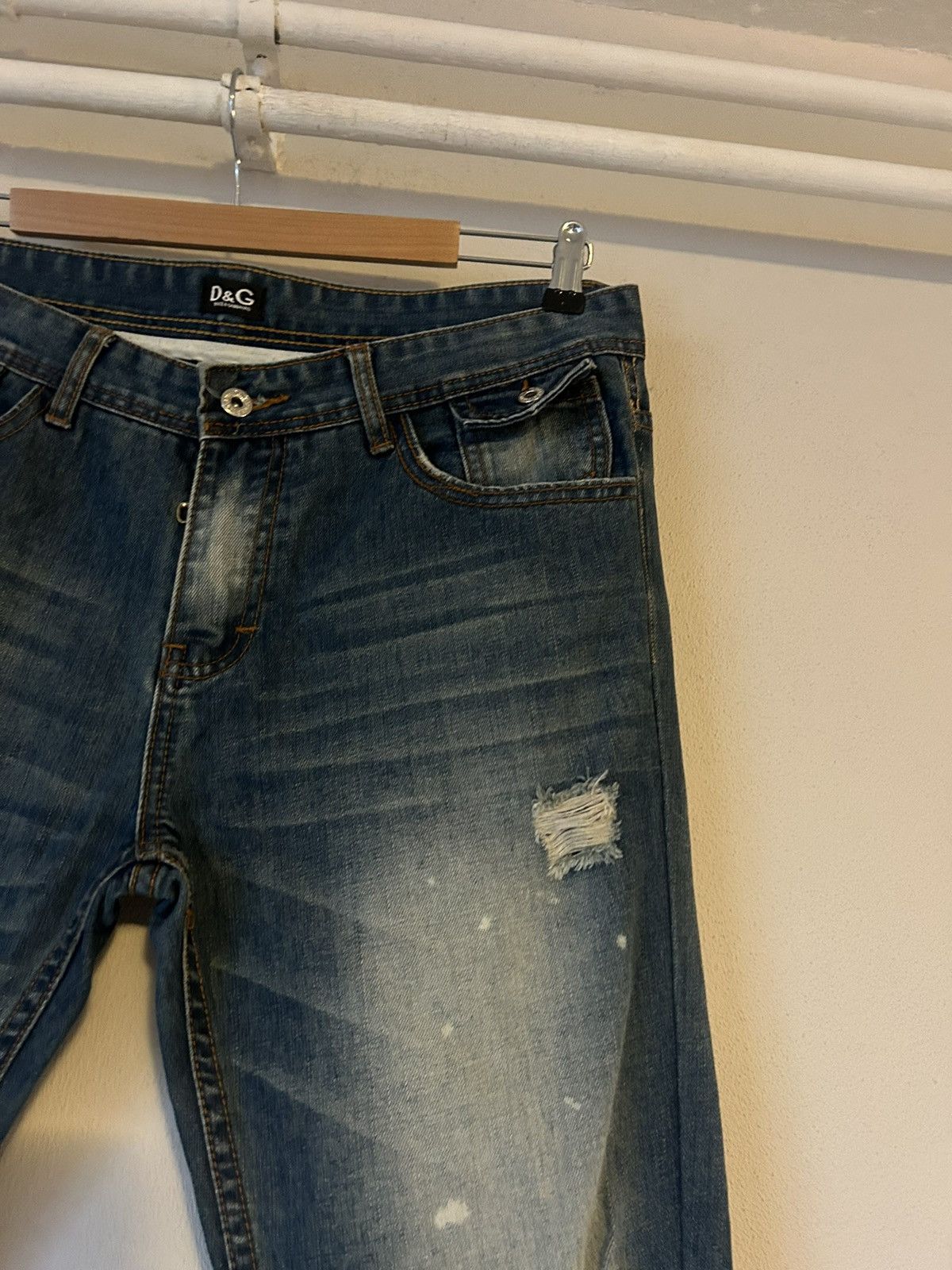 Dolce & Gabbana D&G Men’s Distressed Denim Jeans, Size 36 Size US 36 / EU 52 - 5 Thumbnail
