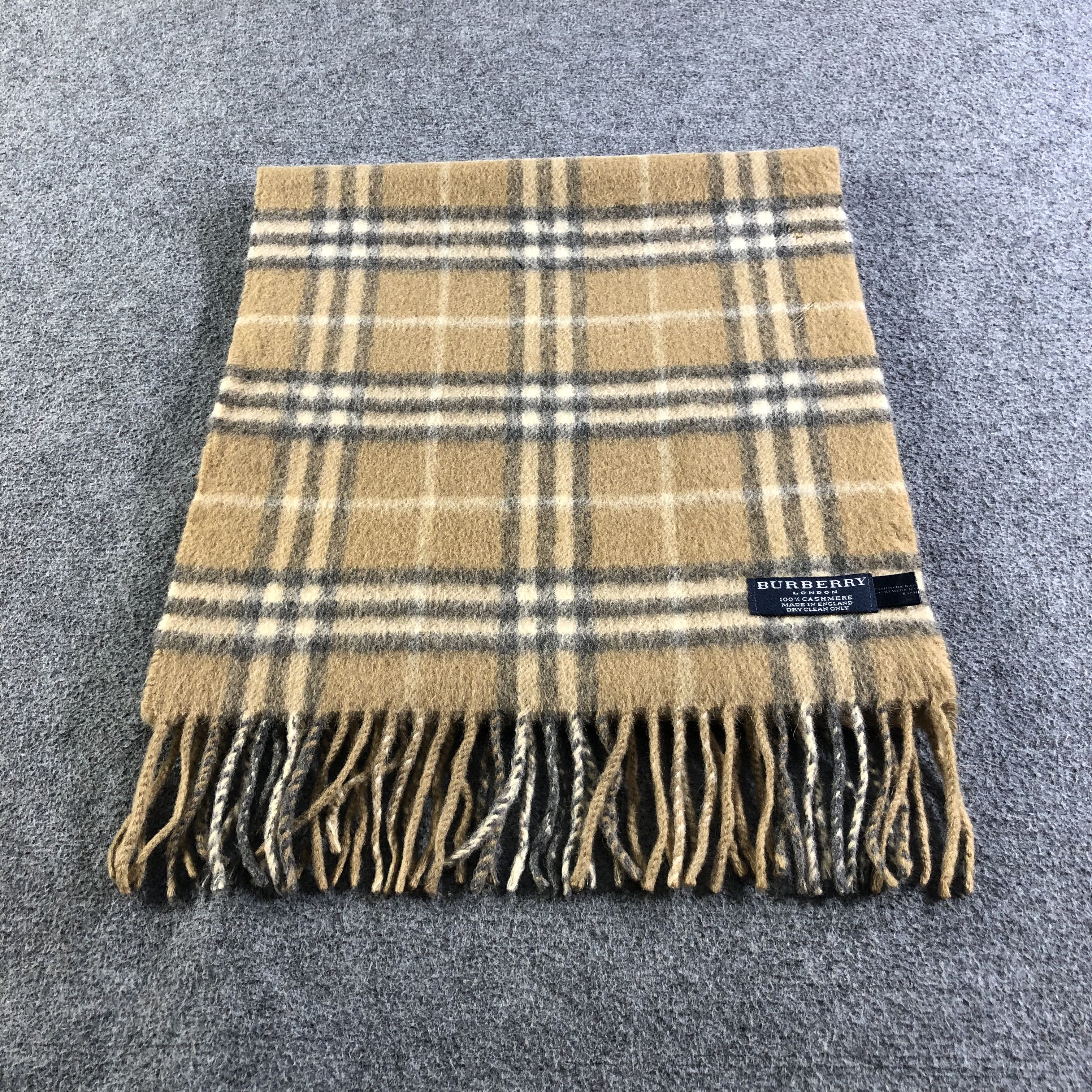 Burberry Burberrys Nova Check Cashmere Scarf Muffler Neckwear V2538 Size ONE SIZE - 3 Thumbnail