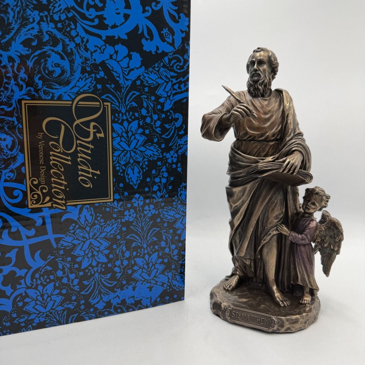 Other St Matthew Apostle Statue Figure Bronze Finish Religious Size ONE SIZE - 5 Thumbnail