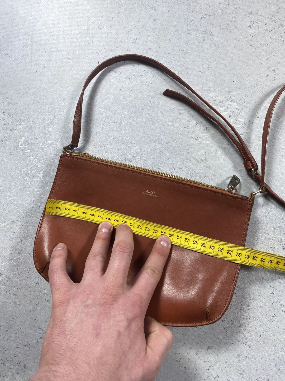 A.P.C. A.P.C. Rue Madame Paris Brown Leather Sarah Bag Size ONE SIZE - 9 Thumbnail