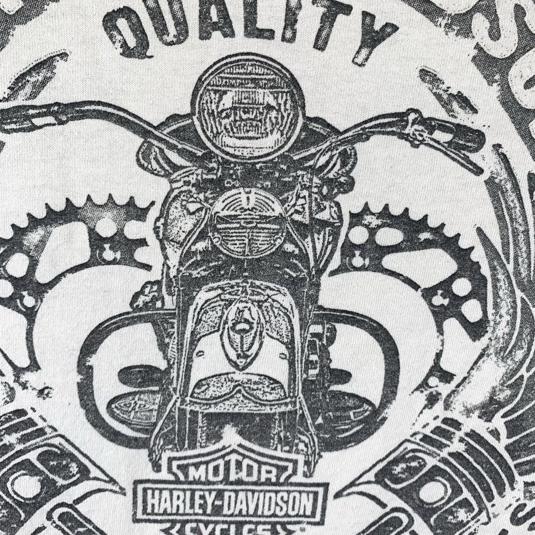 Harley Davidson Harley-Davidson Men T-Shirt Large White Biker Motorcycle Coal Miner 2000s Y2K Size US L / EU 52-54 / 3 - 7 Thumbnail