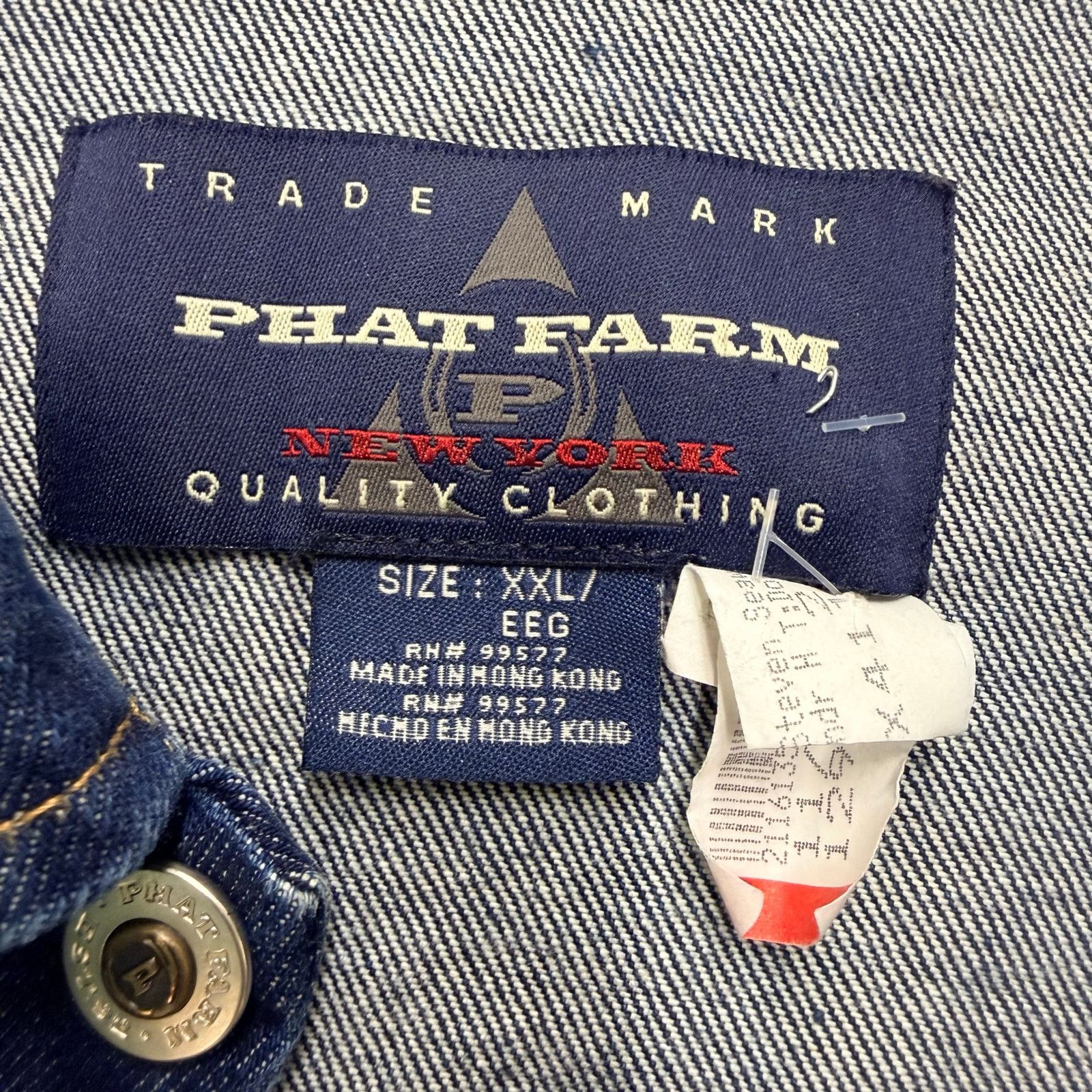 Phat Farm Vintage Phat Farm Denim Jacket Size US XXL / EU 58 / 5 - 2 Thumbnail