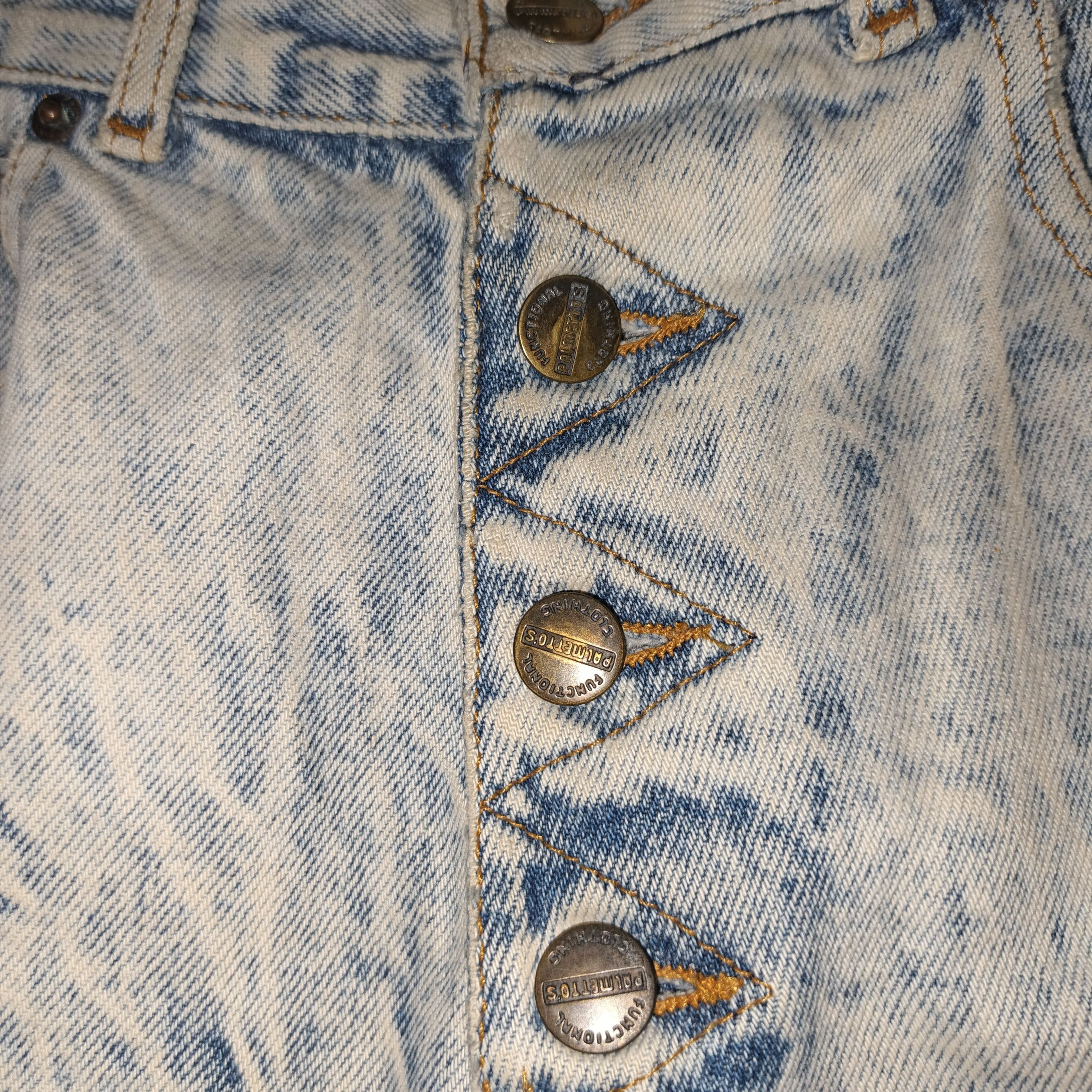 Vintage PALMETTO'S High Waisted Acid Wash Button Fly Mom Jeans Size 29" - 11 Thumbnail